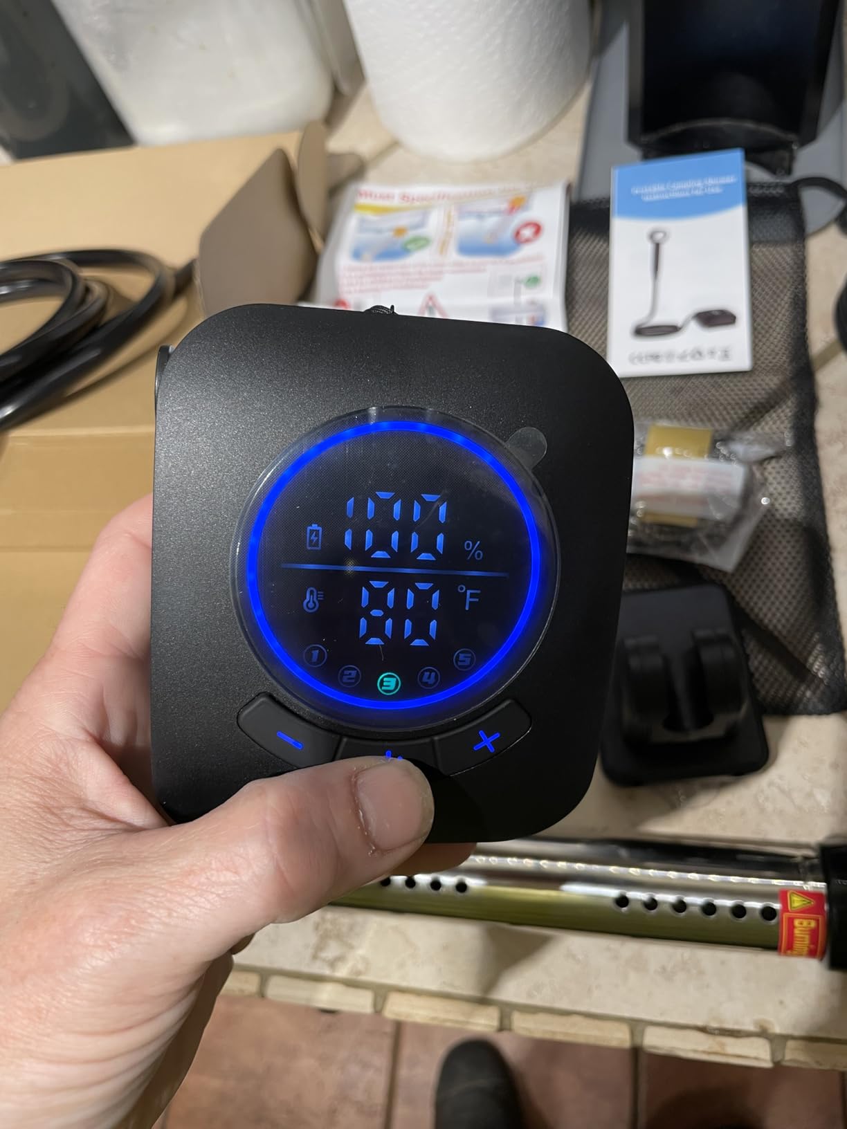 Portable Shower with Water Heater - Camping Shower Pump with 8000mAh Battery, 5-Speed Settings, LCD Display, 6L/min, IPX8 - Portable Shower Head for Camping, Hiking, Car, Pets customer photo 1