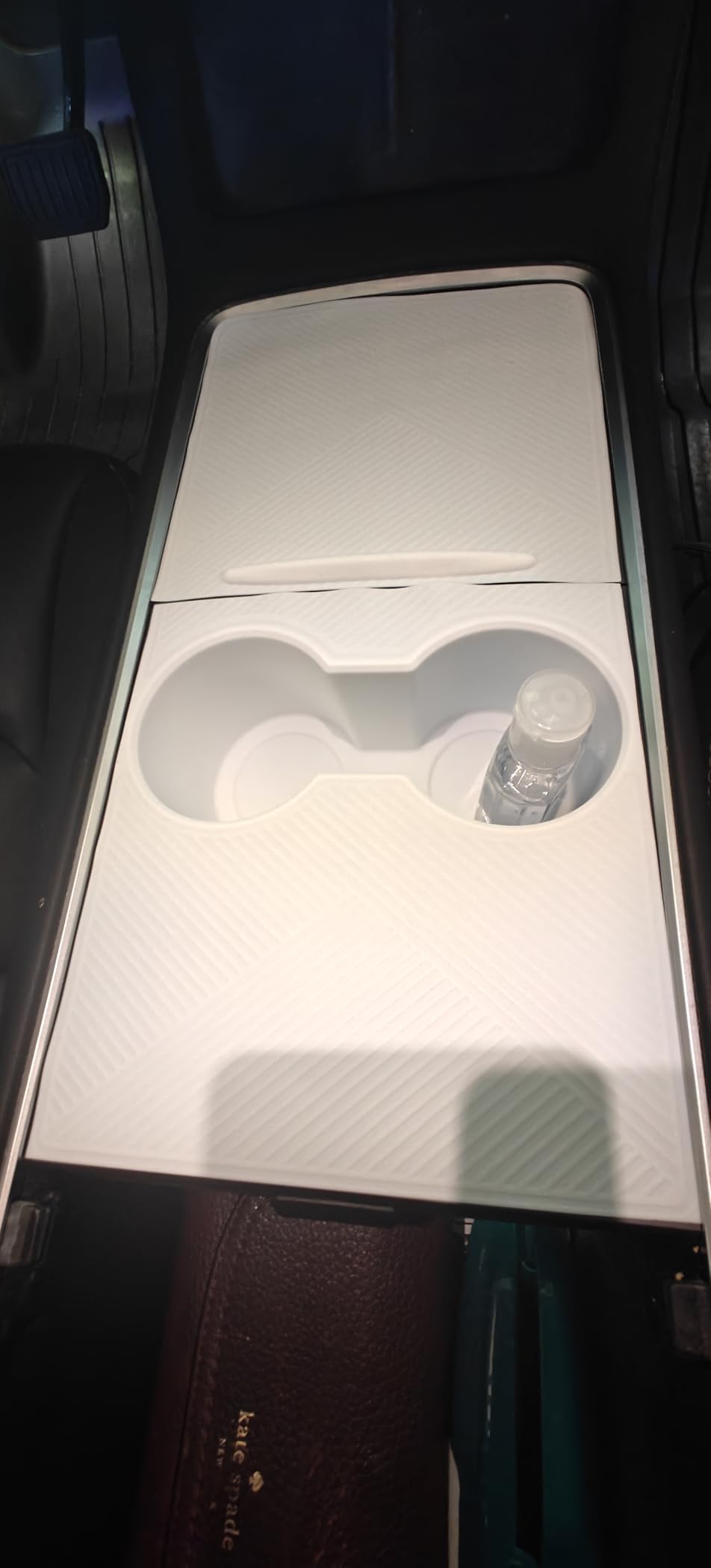 Center Console Silicone Wrap Kit with Cup Holder for Tesla Model 3 2021-2023 / Model Y 2021-2024 (Black) customer photo 1