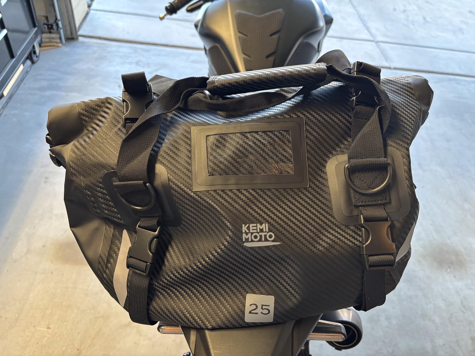 KEMIMOTO Waterproof Motorcycle Dry Bag - Duffle Tail Bag Soft Luggage, 25L/40L/65L Large Capacity with 4 Quick-Release Straps, Dustproof for Touring, Adventure, Motorcycling & Camping customer photo 2