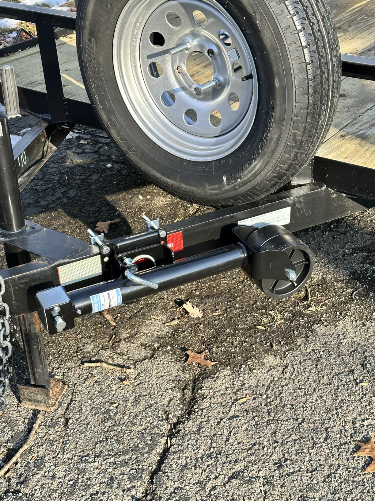 Kohree 2000 lbs Trailer Jack with Dual Wheel, 20-24V Cordless Drill Compatible, Heavy Duty Bolt on Trailer Tongue Jack for RV, Boat, Black, 12