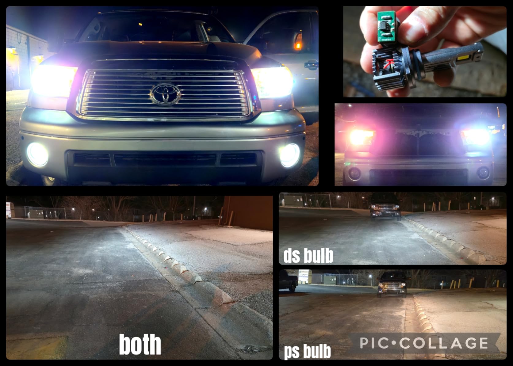 Fit for Toyota Tundra 2014-2021 Light Bulbs, High/Low Beam Fog Light Bulbs Combo, 800% Brightness, 6000K Cool White, Plug and Play, Pack of 4 customer photo 2