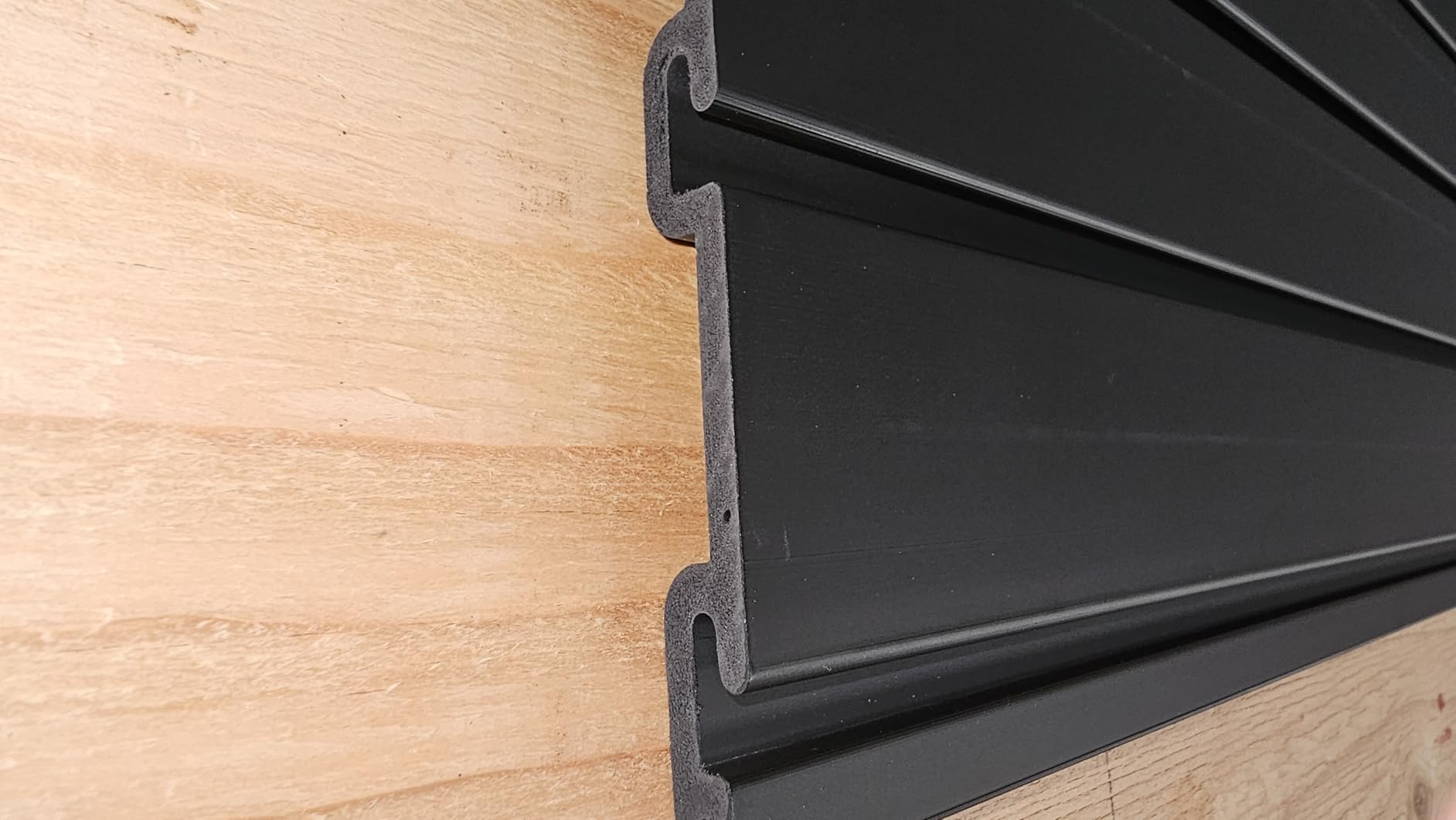 Brakki Slat Wall Paneling 4x8 Ft, Slatwall Garage Organizer Storage System | PVC Slatwall Panels, Garage Organization Product, Heavy Duty Wall Mounted, Tool Storage for Home, Black customer photo 2