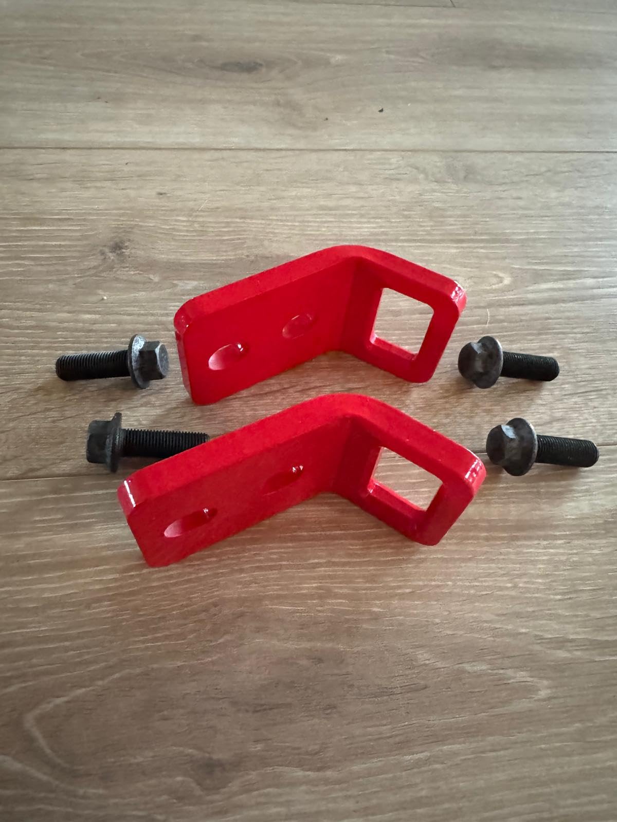 RENO Front Tow Hooks, 304 Stainless Steel Recovery Hook Compatible with 2024-2026 Tacoma/Land Cruiser / 4 Runner / GX550, Replace OEM 51960-A1010/PT974-35250 (Red, Pack of 2) customer photo 1