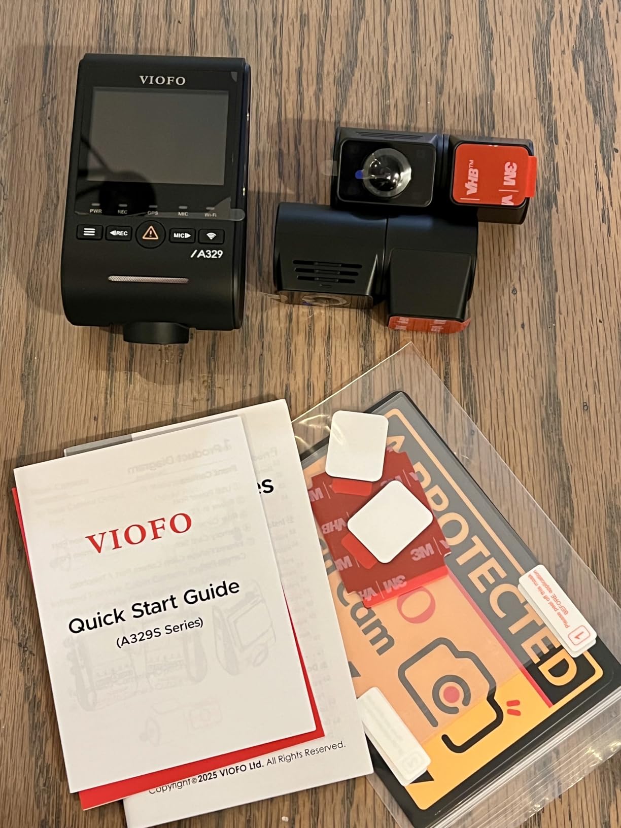 VIOFO A329S 4K 3 Channel Dash Cam, 4K Front + 2K Cabin Fisheye (210°) + 2K Rear, Power Saving Parking Mode, Wi-Fi 6 App Control, All-Channel STARVIS 2 Sensors, Supports up to 4TB SSD Storage customer photo 1