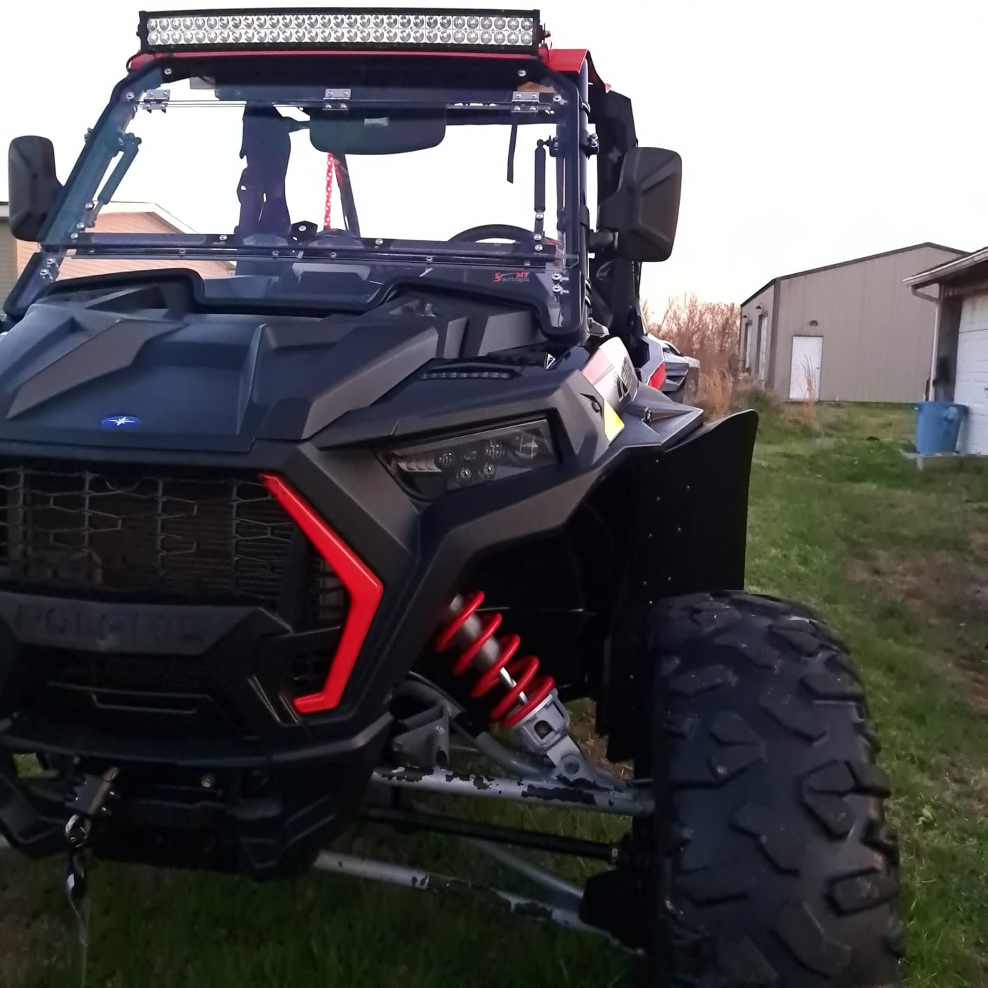 StarknightMT 19-23 RZR XP 1000 Flip UP Windshield Compatible with Polaris RZR XP/4 1000 Turbo 2019-2023 Scratch-Resistant Heavy-duty Front Full Windshield 2-IN-1 Hard Coated PC Clear Window Anti-UV customer photo 2