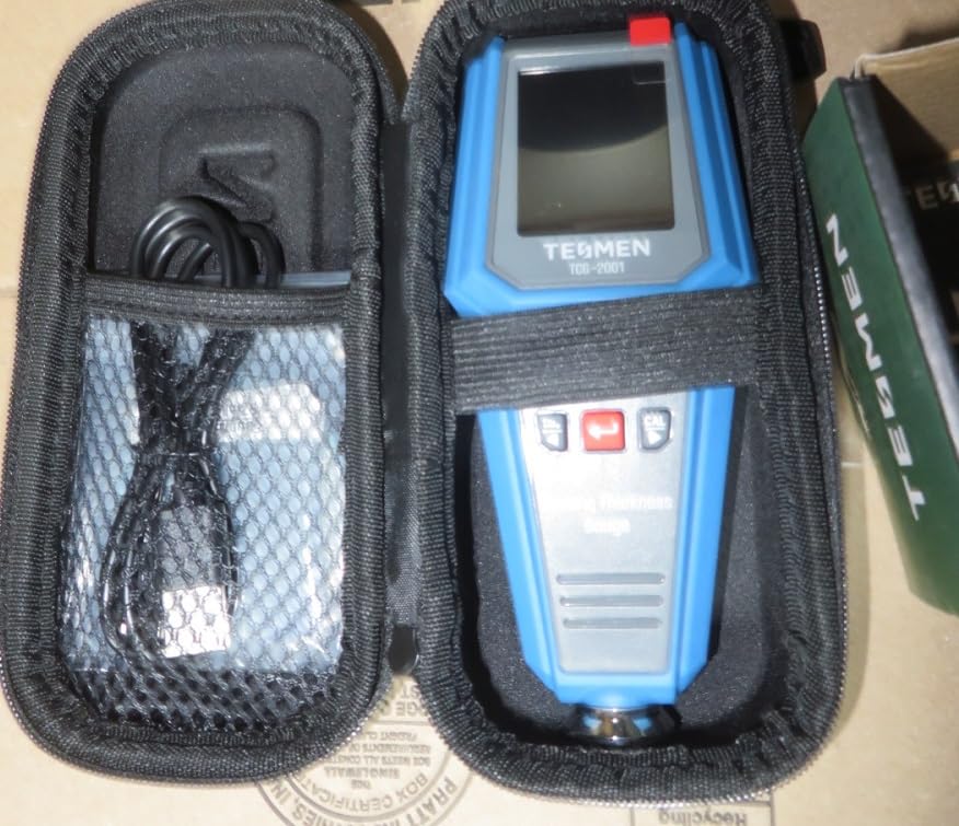 TESMEN TCG-2001 Paint Thickness Gauge for Cars, Digital Paint Meter with Data Bar Graph, 4-Way Backlit Color Screen, Car Paint Mil Thickness Tester with Limit Alarm for Used Car Buyers - Green customer photo 1