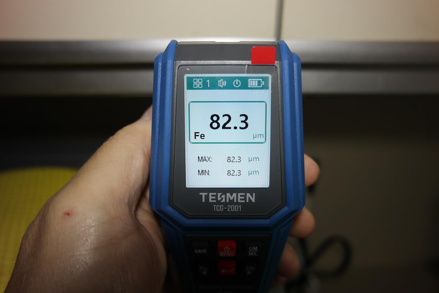 TESMEN TCG-2001 Paint Thickness Gauge for Cars, Digital Paint Meter with Data Bar Graph, 4-Way Backlit Color Screen, Car Paint Mil Thickness Tester with Limit Alarm for Used Car Buyers - Green customer photo 2