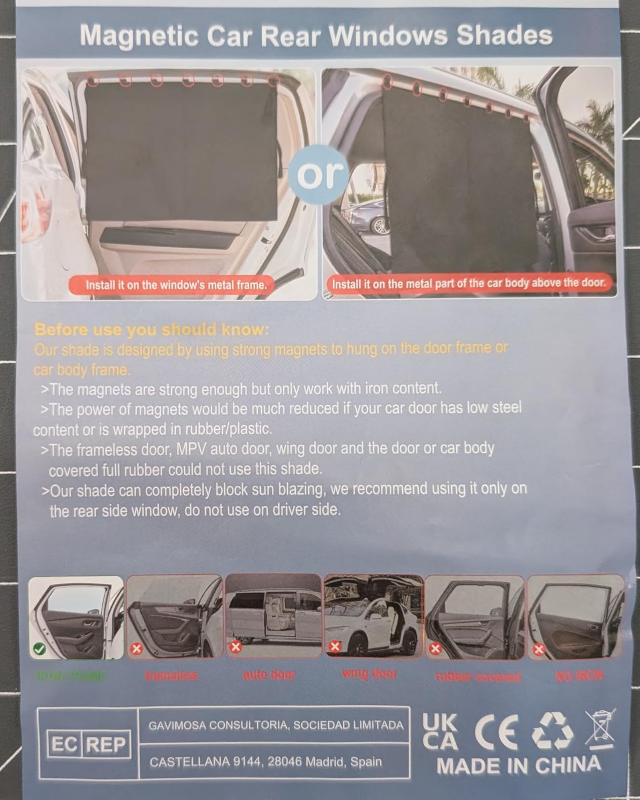 Car Window Shades, [2025 Updated] 2 Pack Car Sun Shade for Baby, Double Layer & Fully Open, Magnetic Back Window Curtain, Sun Shade Covers Privacy Screen customer photo 1