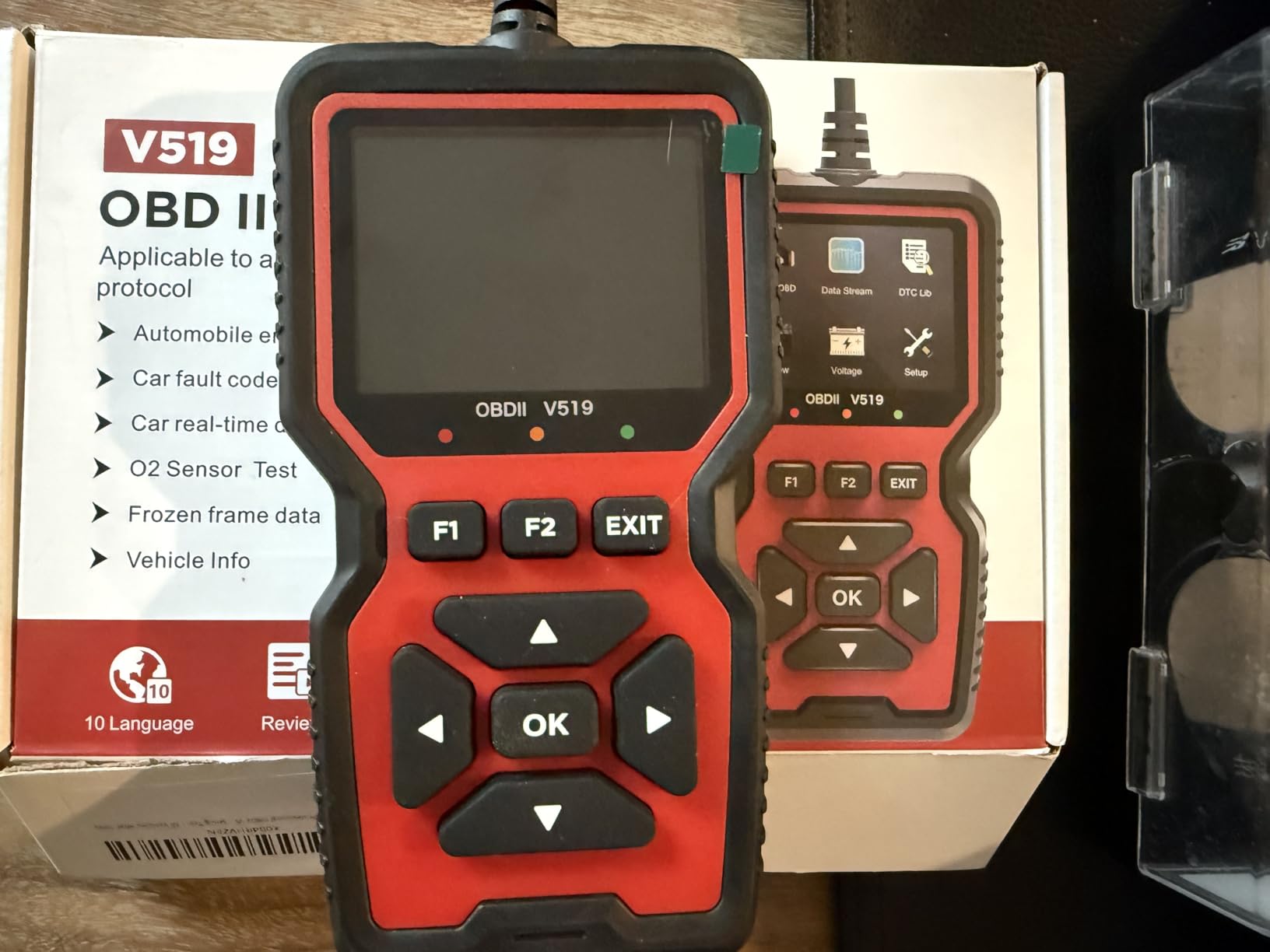 Professional OBD2 V519 Scanner - 2026 Upgraded OBDII + CAN Code Reader, Live Data, Battery Test, 40000+ DTC Library, I/M Readiness, Check Engine Light & Smog Test - All Vehicles After 1996 customer photo 2