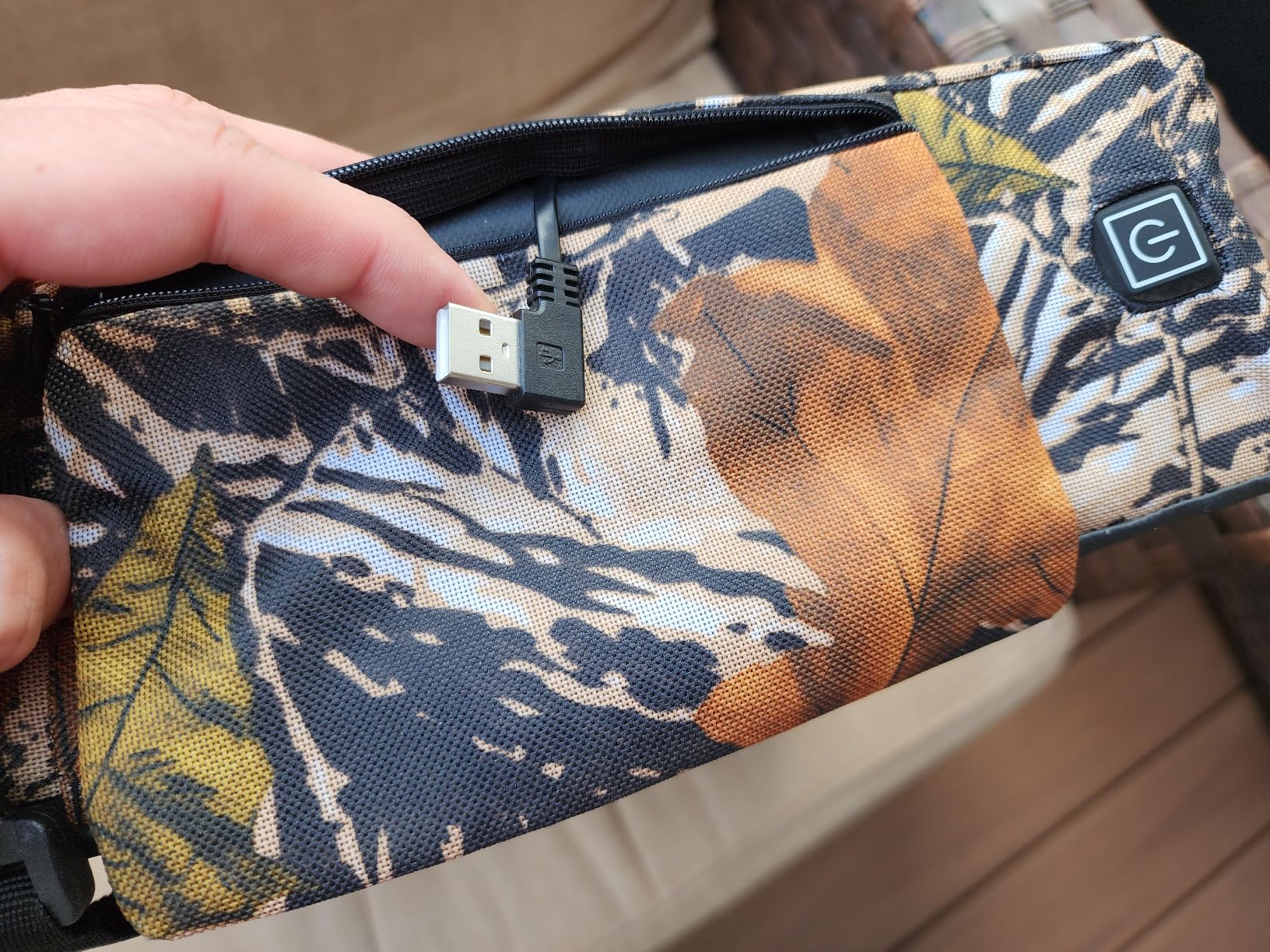 Heated Hunting Seat Cushion Pad Thermal Hunting Seat with 10000 mAh Power Bank Adjustable Temperature Hunting Hot Seat Cushion for Tree Stand,Bleacher,Sport Without Backrest customer photo 2