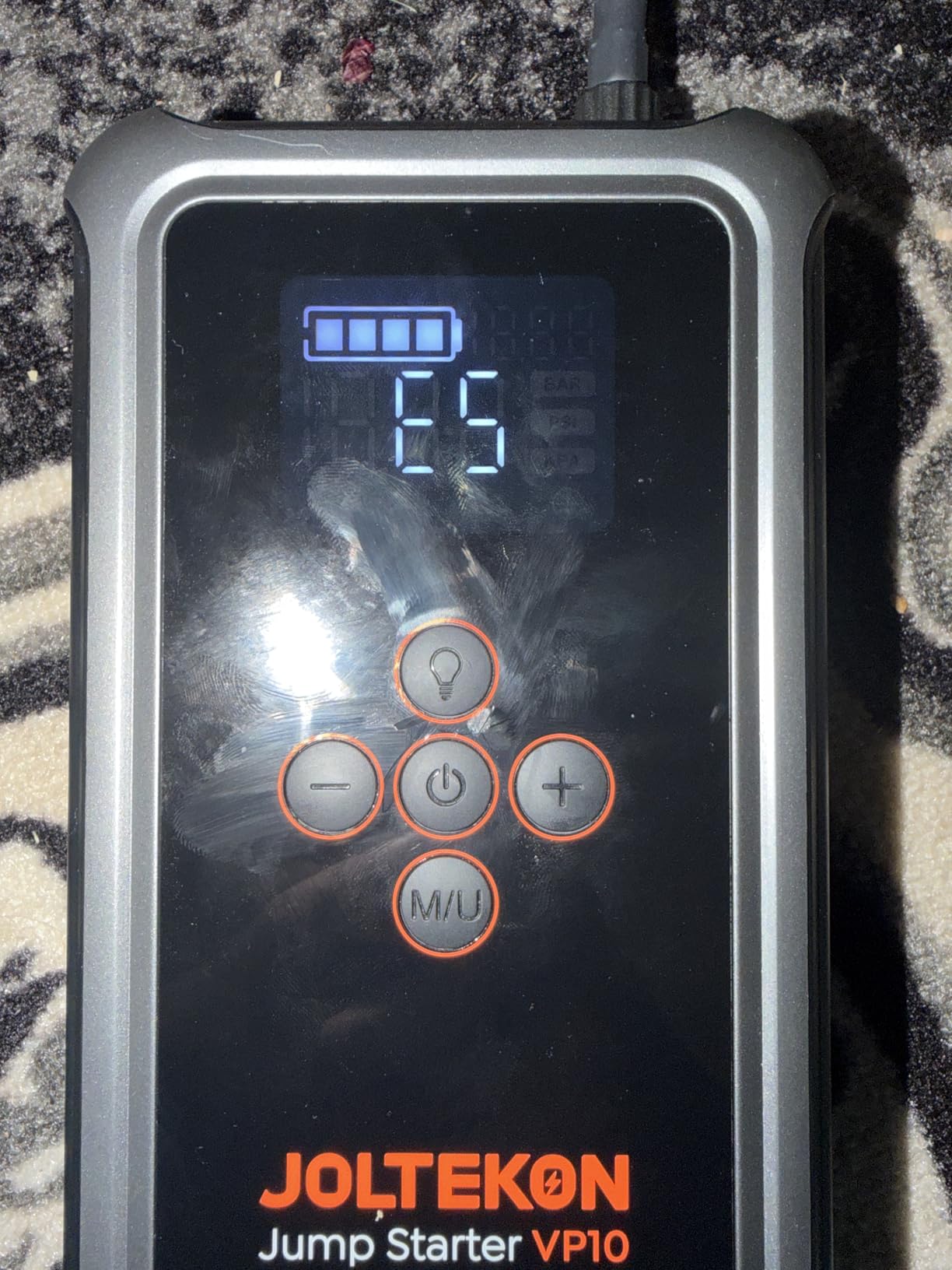 Jump Starter with Air Compressor, 5000A Portable Car Battery Jumper Starter(All Gas/10L Diesel) with 150PSI Auto-Shutoff Tire Inflator, 12V Lithium Jump Box for Car Battery Portable customer photo 2