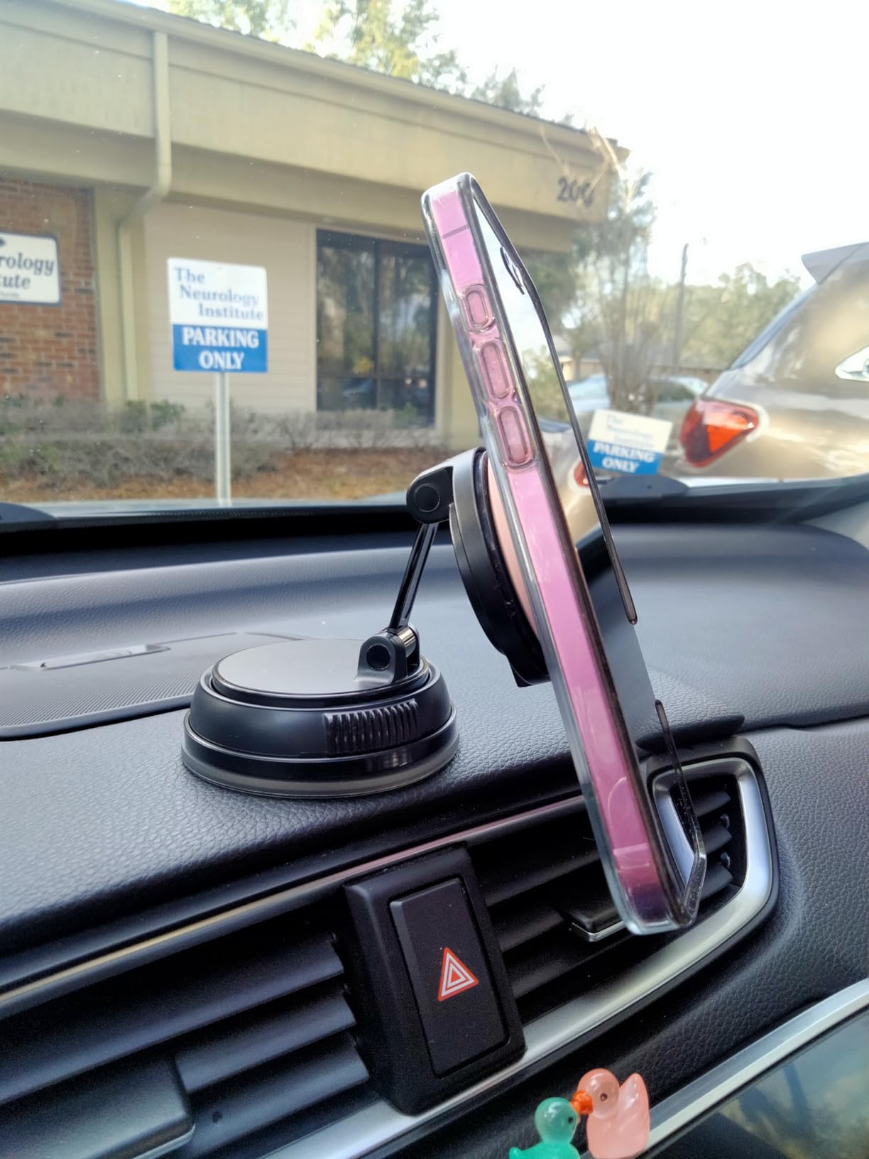 ANDERY Only for iPhone Magsafe Car Mount Charger [15W Wireless Faster Charging, 78+LBS Strongest Suction, 2400gf Strongest Magnetic] 360 Degree Adjustable Car Phone Holder for All Smartphones & Cars customer photo 2