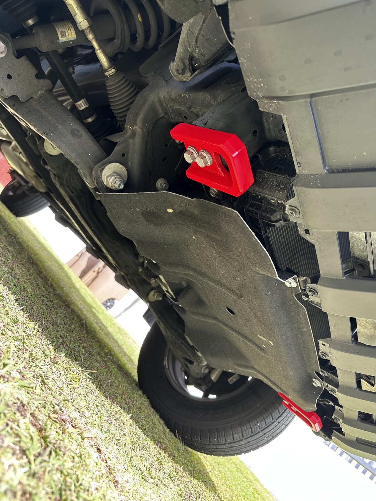 Front and Rear Tow Hooks Compatible with Toyota Tacoma 2024 2025 2026, Left and Right Red customer photo 1