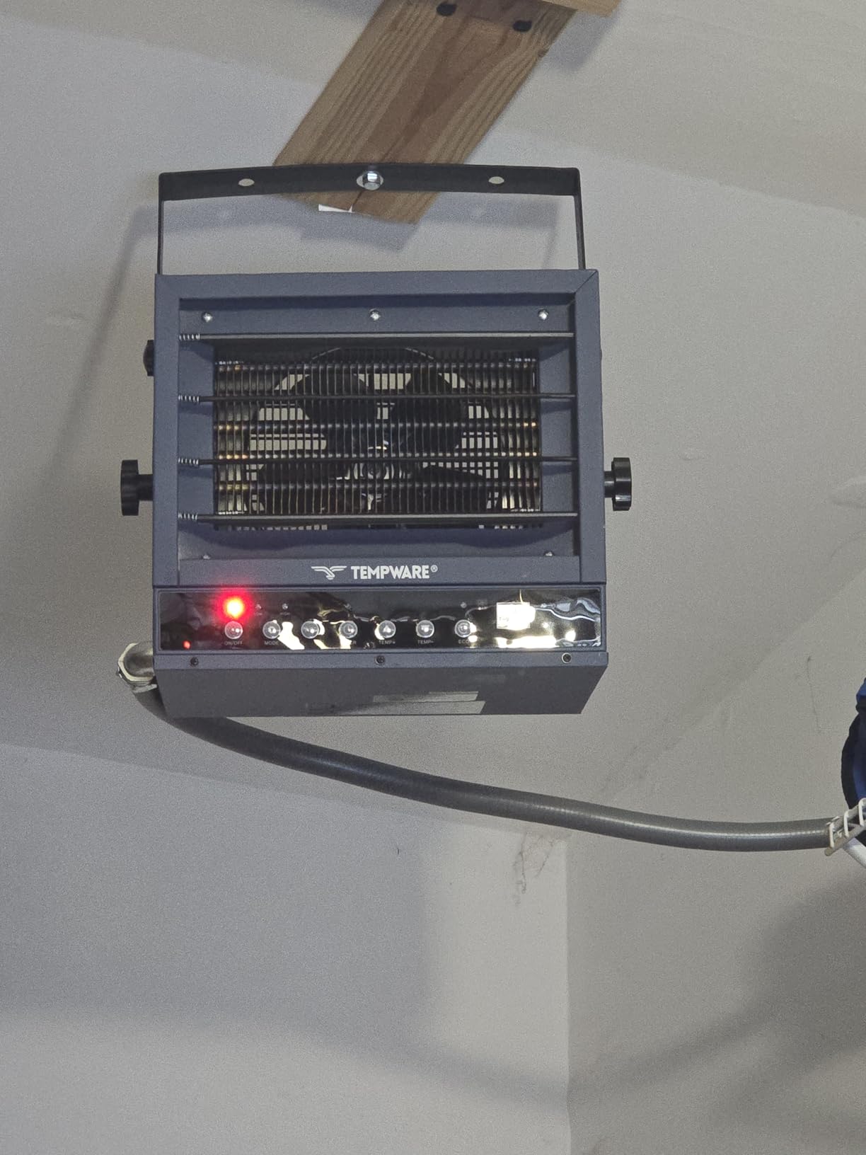 7500W Electric Garage Heater, 240V Hardwired Digital Ceiling Mount Fan-Forced Shop Heater with Full-Function Remote and 12-Hour Timer, Ideal for Workshop Warehouse customer photo 2