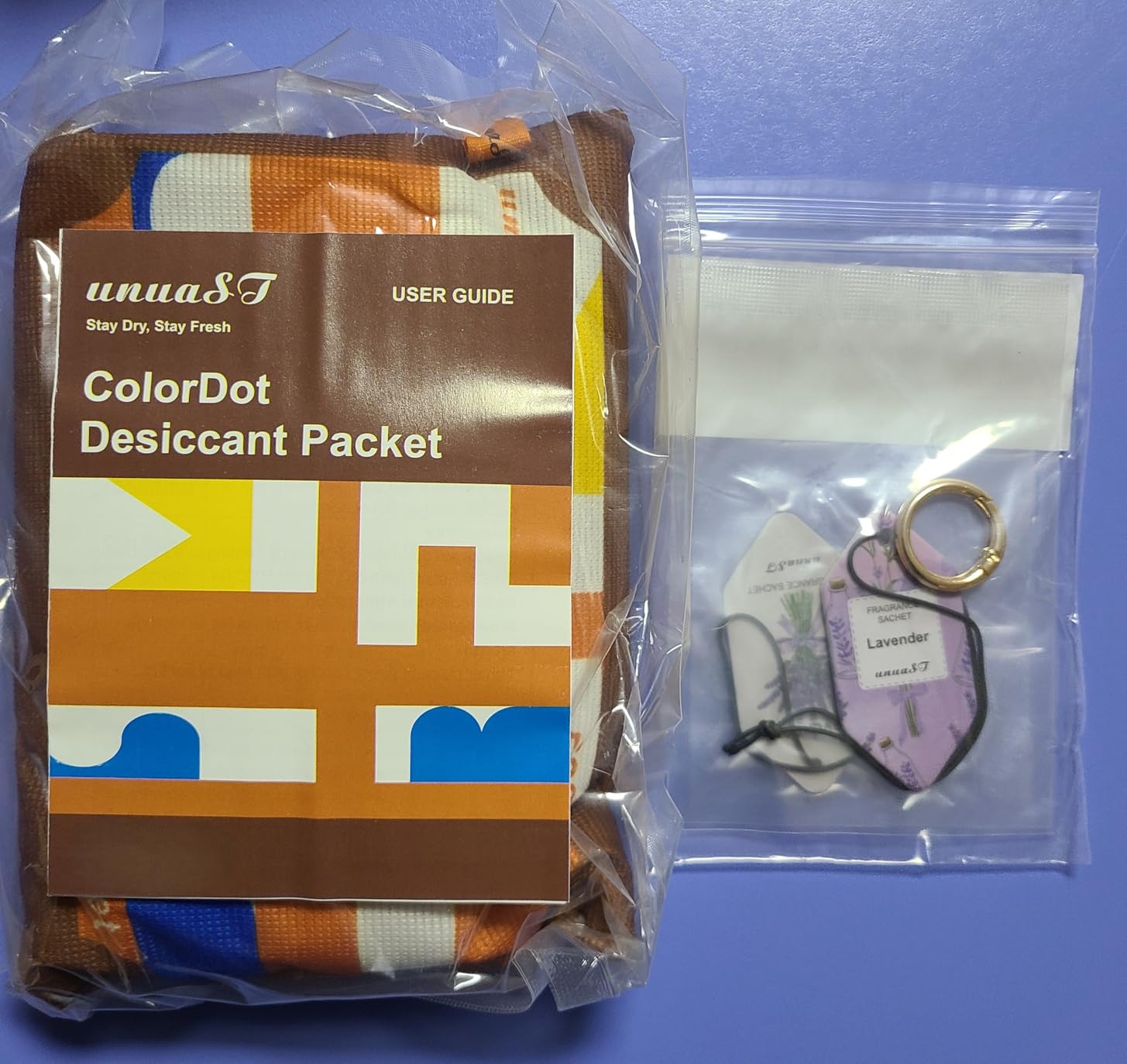 unuaST 4 x 500 Grams [4.4 lbs] Rechargeable Silica Gel Car Dehumidifier, Large Capacity Moisture Absorbers Bags, Color Indicating Desiccant Packs for Storage, Reusable Gun Safe Dehumidifier customer photo 1