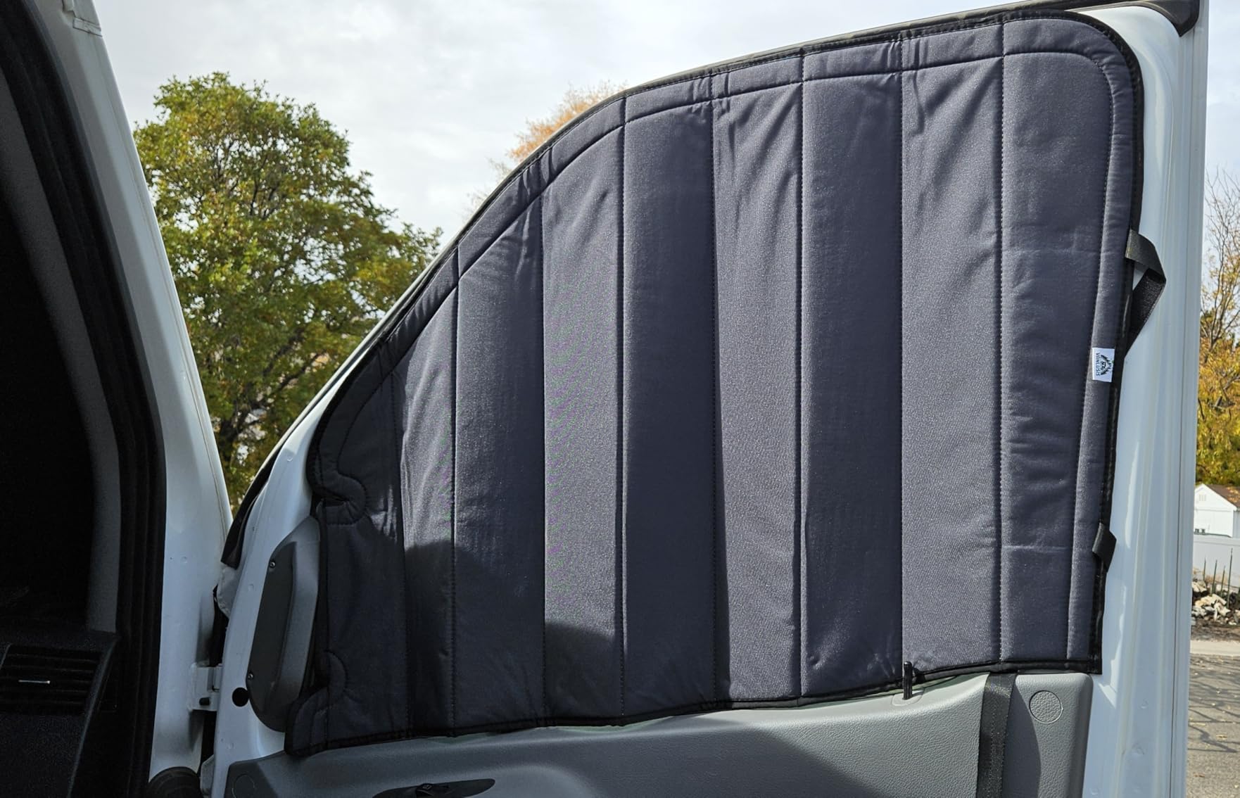 Magnetic Insulated Sliding Door Window Cover for 2007-2026 Mercedes-Benz Sprinter NCV3/VS30 Vans with No Plastic Trim, Blackout Privacy Sun Shades for Stealth Camping - Dark Gray customer photo 1