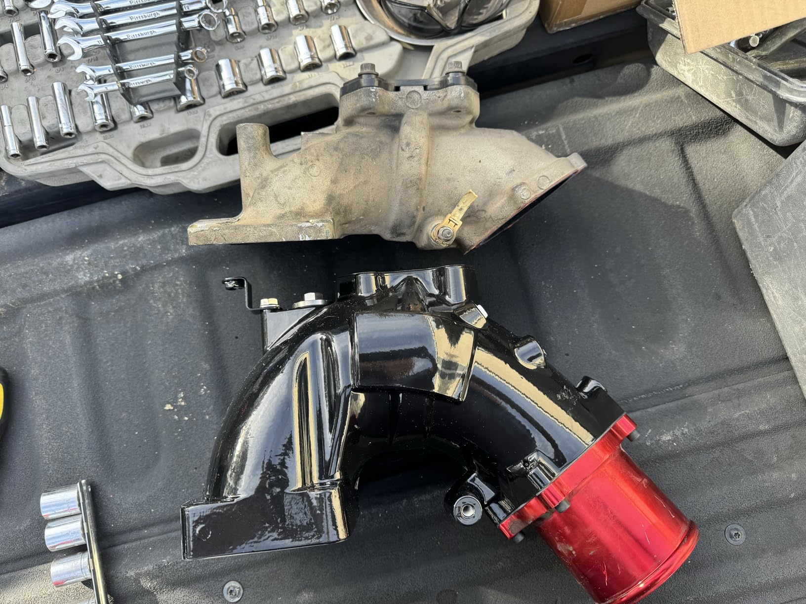 Intake Manifold Kit for 6.7L Cummins 2007-2012 Dodge Ram 2500/3500 Engine Air Intake Horn Kit with Grid Heater Upgrade & Heating System, Black customer photo 1