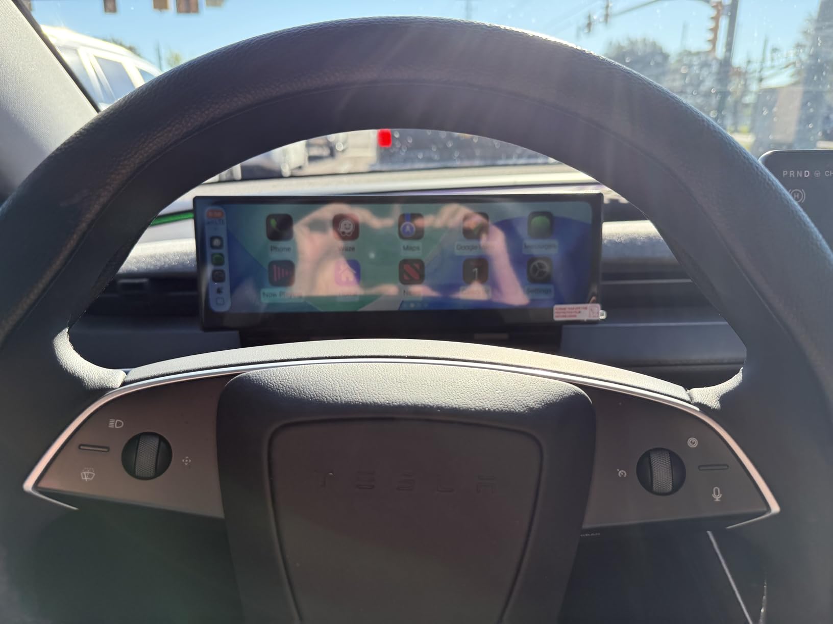 Tlyard Head Up Display for Tesla Model 3 2017-2023 Model Y 2019-2025.02, Thin Carplay with Camera 10.88 Inch Touchscreen HUD Carplay Smart Instrument Cluster customer photo 2