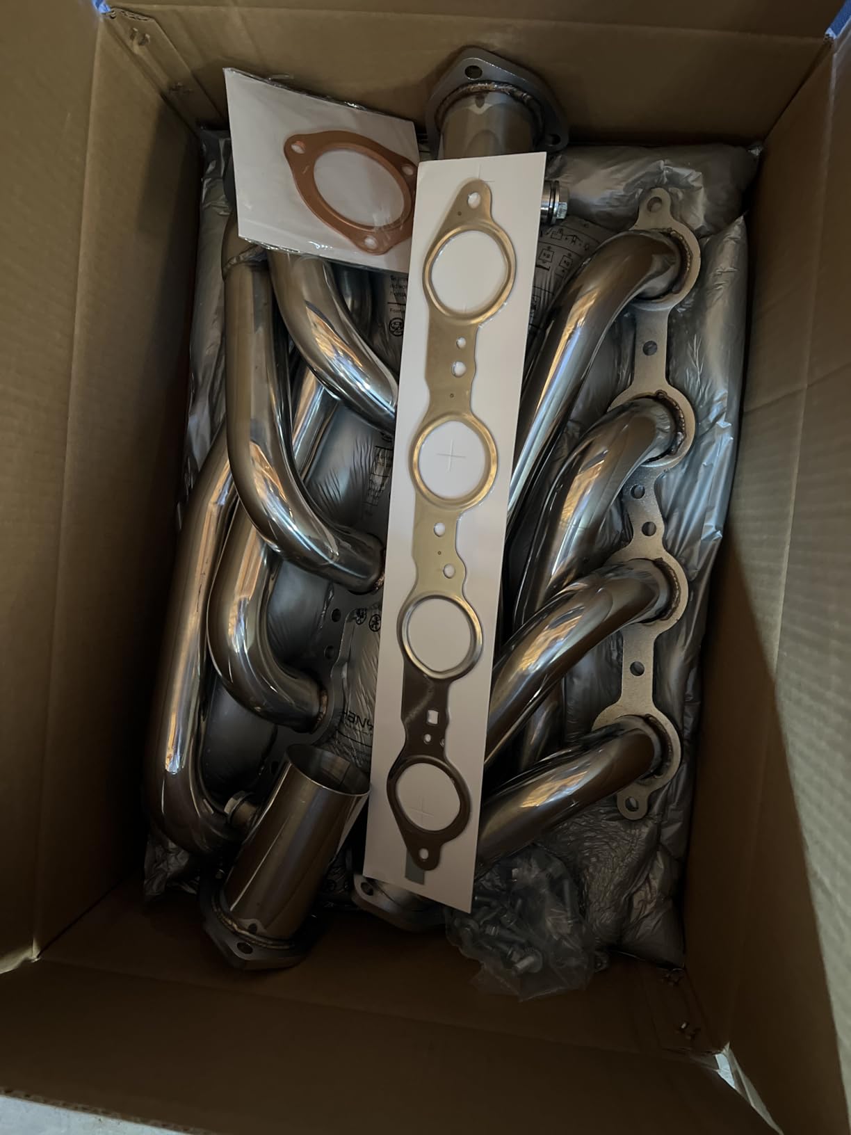 LS Swap Shorty Exhaust Headers with Upgraded MLS Steel Header Gaskets and Copper Collector Gaskets 304 Stainless Steel 2.5 Inch 3 Bolt Collectors 5.3L 6.0L 6.2L LS1 LS2 LS3 LS6 LS Engine Swaps Only customer photo 2