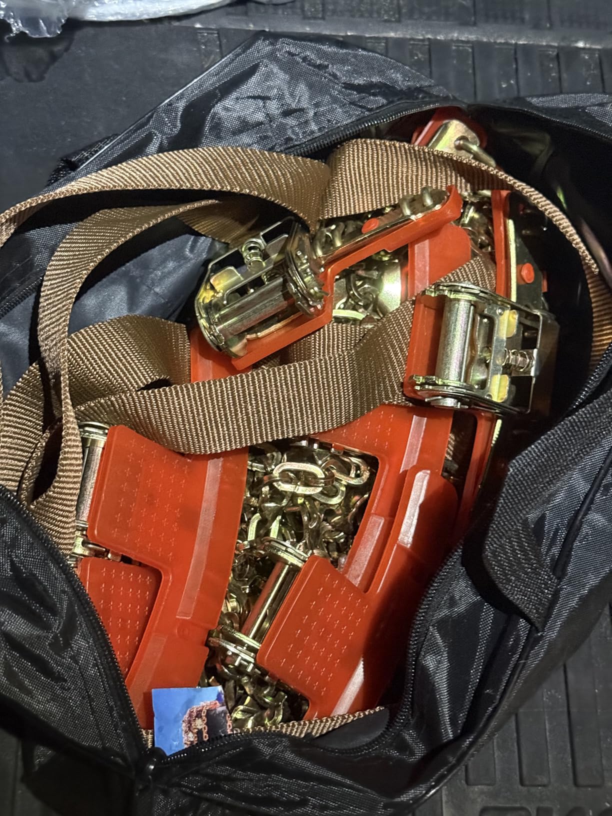 Snow Tire Chains for Cars/SUV/Pickup, Reusable Universal Tire Chains for Ice and Snow, Fit Tire Width 185-265mm, 6PCS customer photo 2