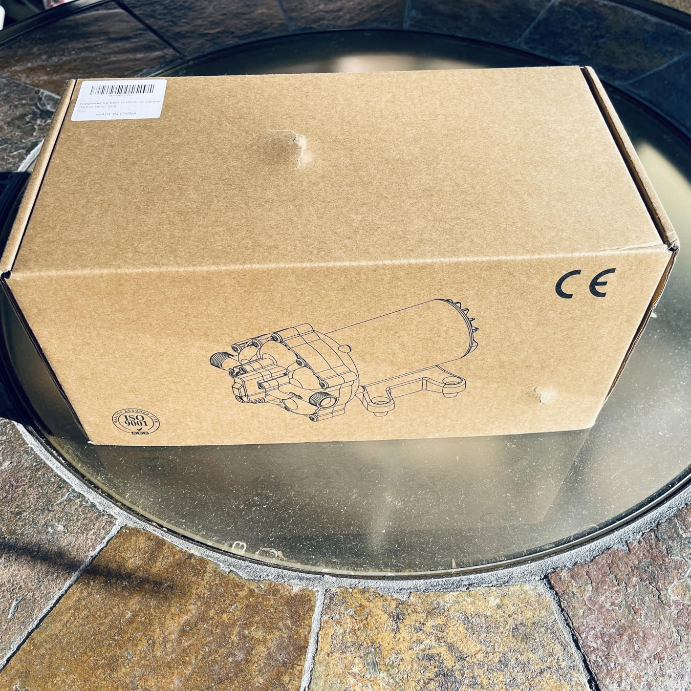 [Upgraded Version] 12V DC RV Fresh Water Pump, 7GPM 70PSI, Five Chamber Self-Priming Diaphragm Pump with Heavy Duty Pressure Switch & Strainer for RV, Marine, Yacht, Caravan, Camper (7GPM-70PSI-12V) customer photo 1