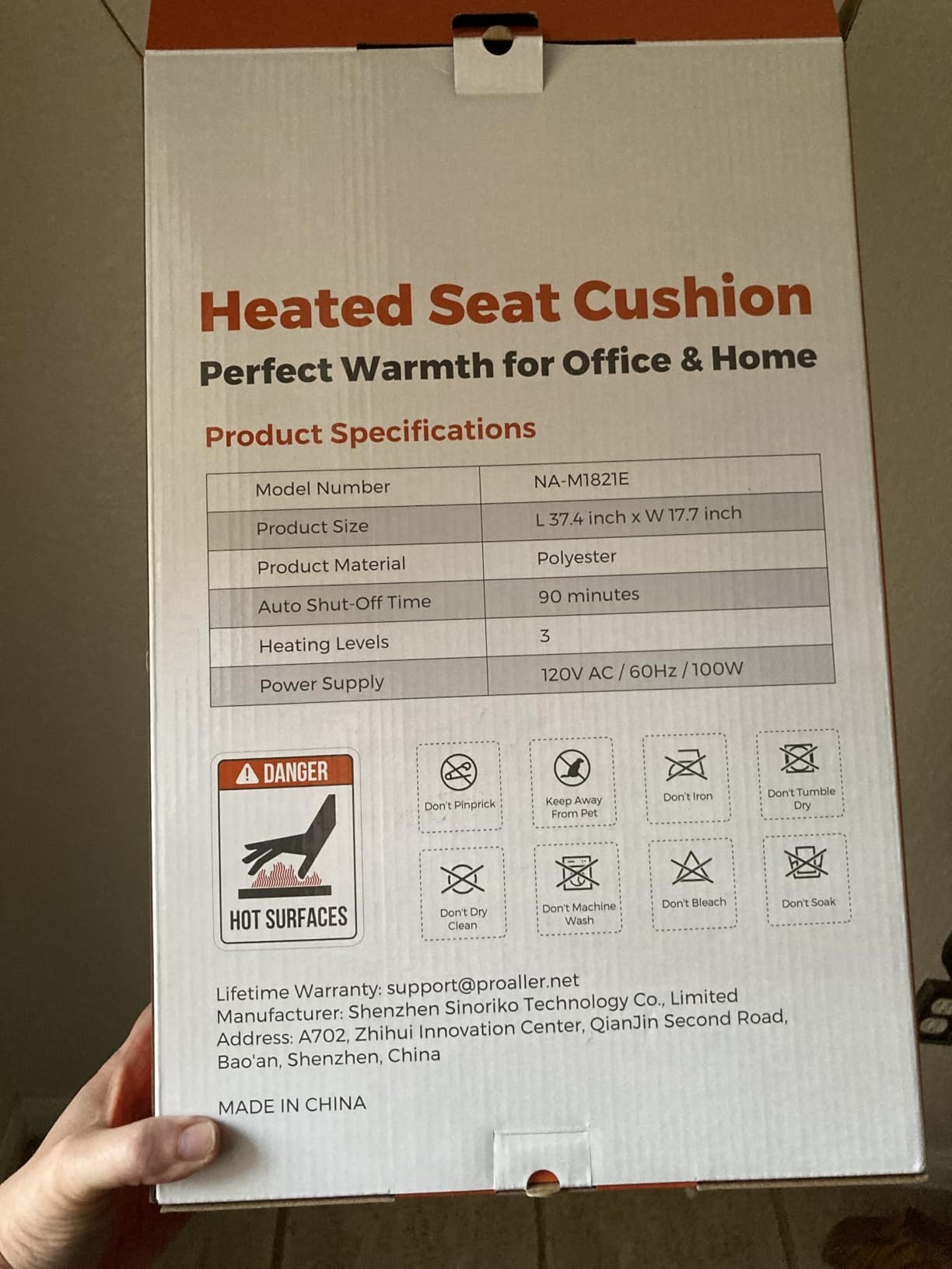 Heated Seat Cushion for Office Chair with Lumbar Support, Extra Large Heated Chair Pad for Pain Relief, Auto Shut Off, 3 Heating Levels, Chair Warmer for Full Back, Waist, Hip, Thigh, Home Use, Grey customer photo 1