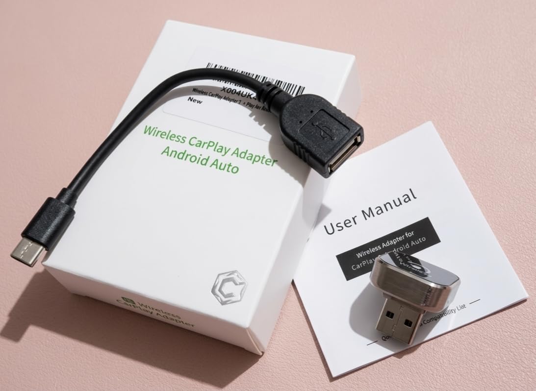 iGENJUN Wireless CarPlay Adapter 2026 Upgrade Mini Design, USB/USB-C Plug & Play Converts CarPlay to Wireless - Easy Use Fast Stable Connection Car Play for iPhone & Android customer photo 1