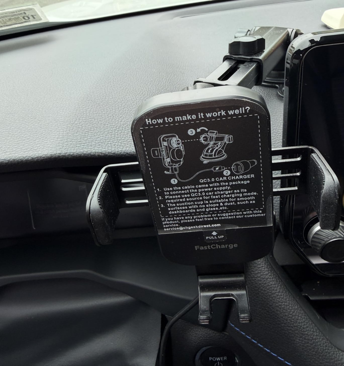 CHGeek Wireless Car Charger, 2026 Upgrade 15W Fast Charging Auto Clamping Car Phone Holder Charger, Phone Holders for car Mount, fit for iPhone 17 16 15 14 13 Mini Pro Max XR, Samsung Galaxy S25 Ultra customer photo 1