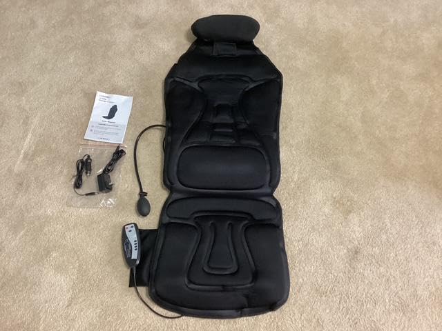 Vibration Back Massager with Heat for Chair, Massage Chair Pad with Waist Cooling & Neck Support, Seat Massager for Seniors, Office Workers, Fatigue & Pain Relief in Office, Home, Ideal Gift customer photo 1