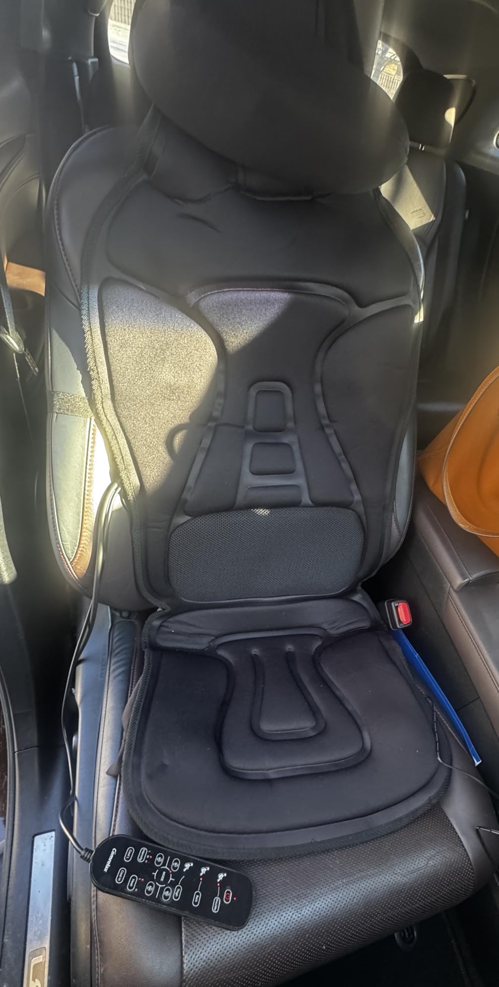 Vibration Back Massager with Heat for Chair, Massage Chair Pad with Waist Cooling & Neck Support, Seat Massager for Seniors, Office Workers, Fatigue & Pain Relief in Office, Home, Ideal Gift customer photo 2