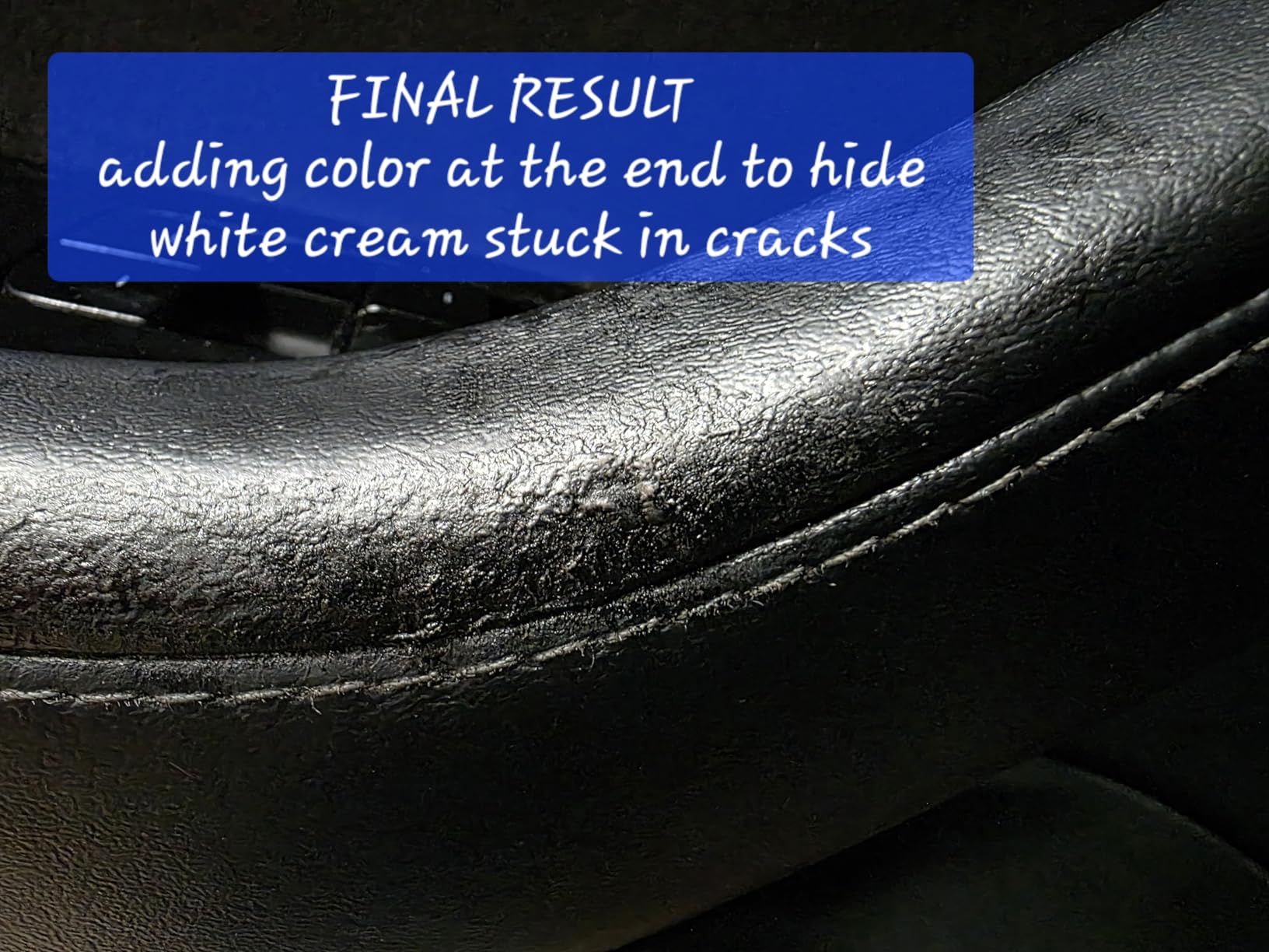 12H Quick-Dry Leather Repair Kit with 3.53Oz Black Leather Recoloring Balm, Filler & 4.23Oz Conditioner and Cleaner, 3-in-1 Vinyl Repair Set for Sofa, Car Seats, Jackets, Purses, Shoes, Faux Leather customer photo 1