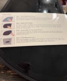 TFY Car Side Window Sun Shade - Static Cling Dark Transparent Film for Low-Angle Sunlight, UV Protection, Heat Reduction, Easy Install & Removable Sun Visor for Driver and Passenger, 2 Pieces customer photo 2