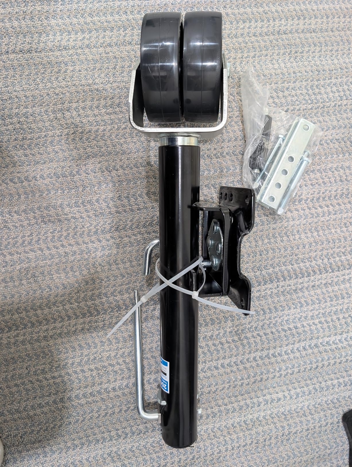 Kohree 2000 lbs Trailer Jack with Dual Wheel, Heavy Duty Bolt Swivel on Trailer Tongue Jack for RV, Boat, Utility Trailer, Black, 11