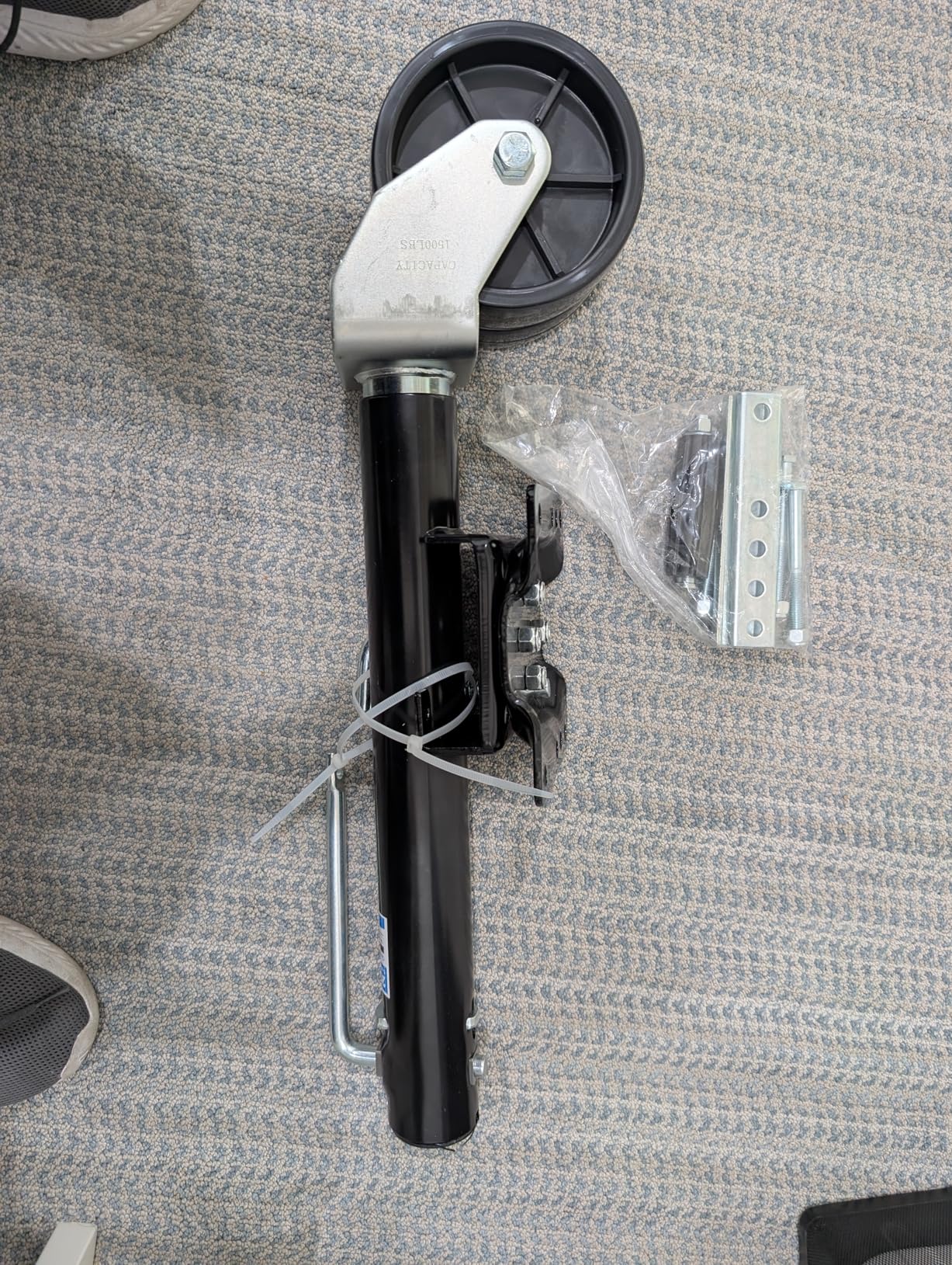 Kohree 2000 lbs Trailer Jack with Dual Wheel, Heavy Duty Bolt Swivel on Trailer Tongue Jack for RV, Boat, Utility Trailer, Black, 11