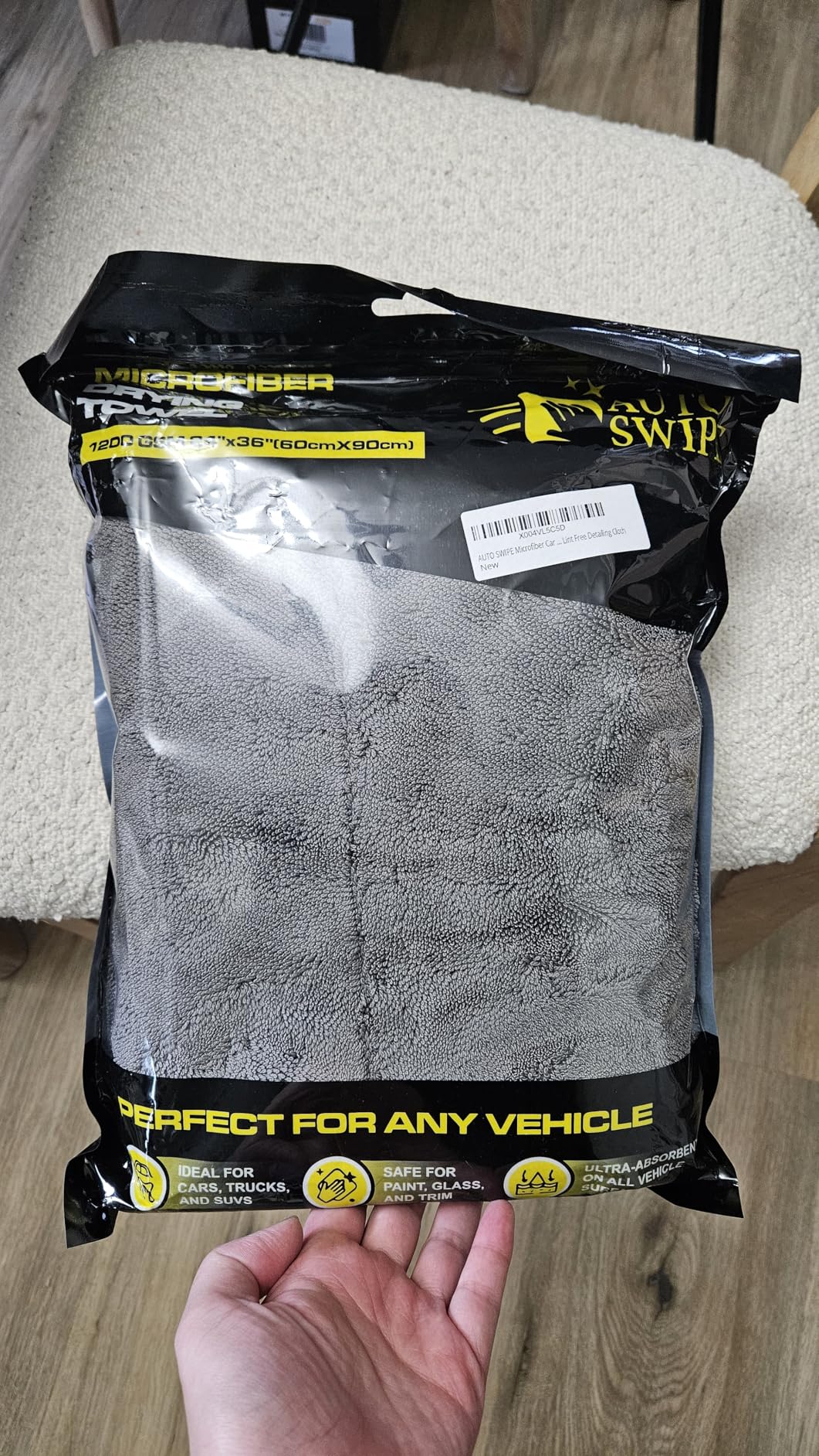 Microfiber Car Drying Towel - 24x36 Inch, 1200 GSM, Super Absorbent & Lint Free Detailing Cloth customer photo 1