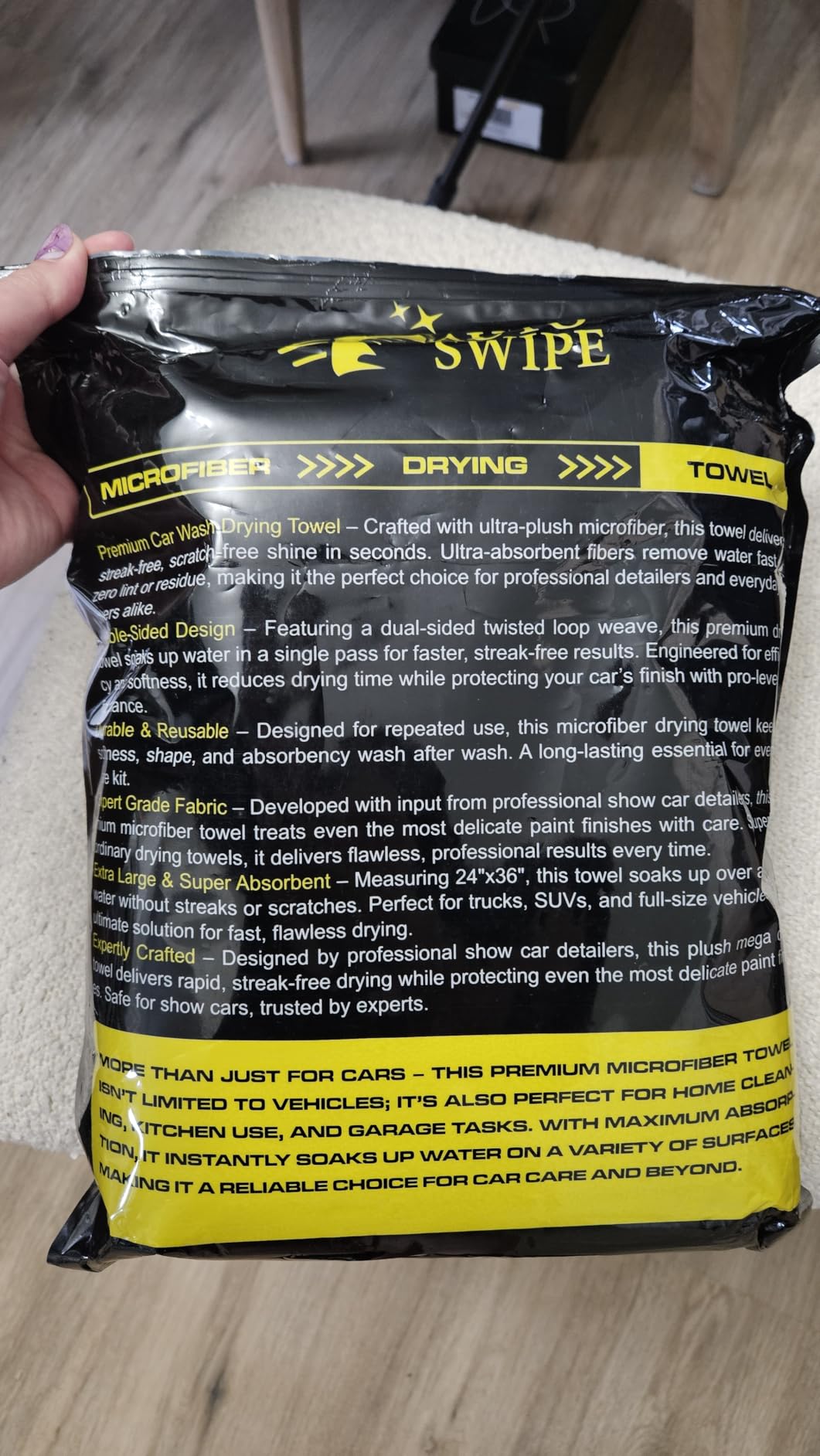 Microfiber Car Drying Towel - 24x36 Inch, 1200 GSM, Super Absorbent & Lint Free Detailing Cloth customer photo 2