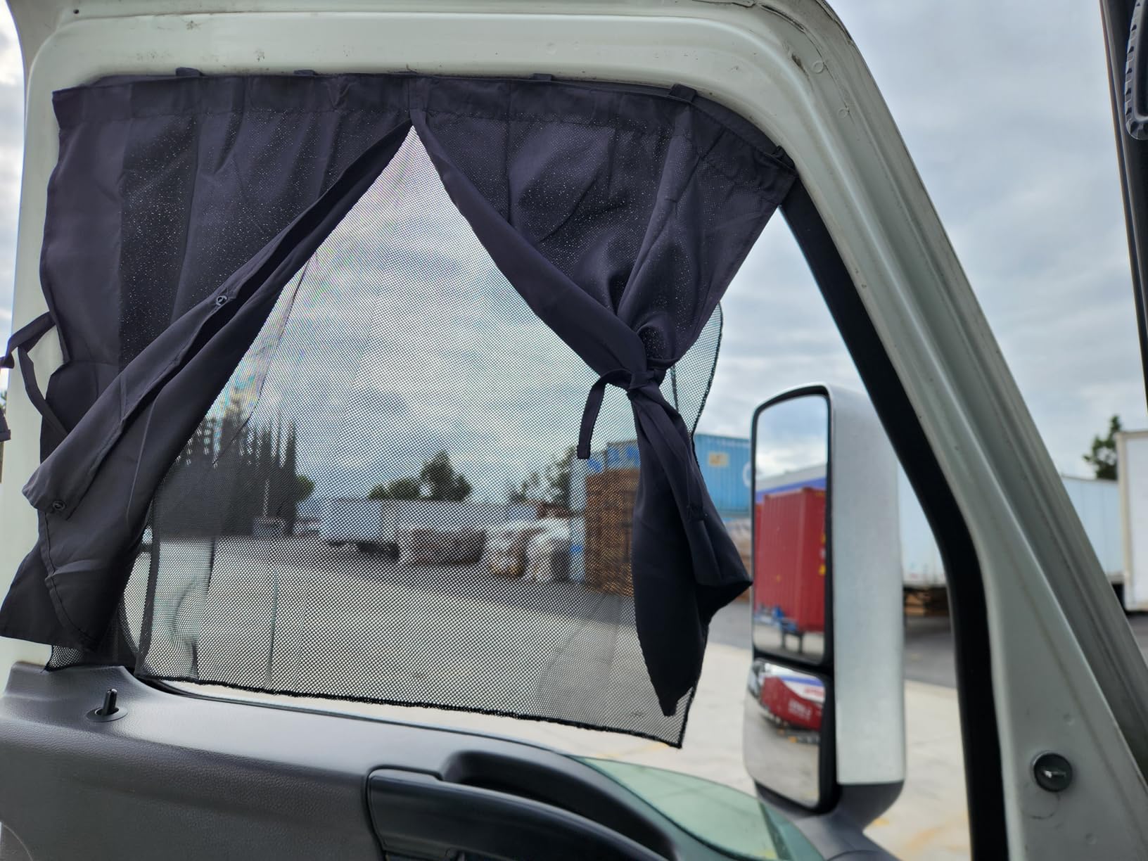 Car Window Shades, 2 Packs Magnetic Car Sun Shades for Baby, 2 Layers for Blackout/See Through Options Colorful Starry Pattern Side Window Curtain for Kids Heat/UV Blocker customer photo 1