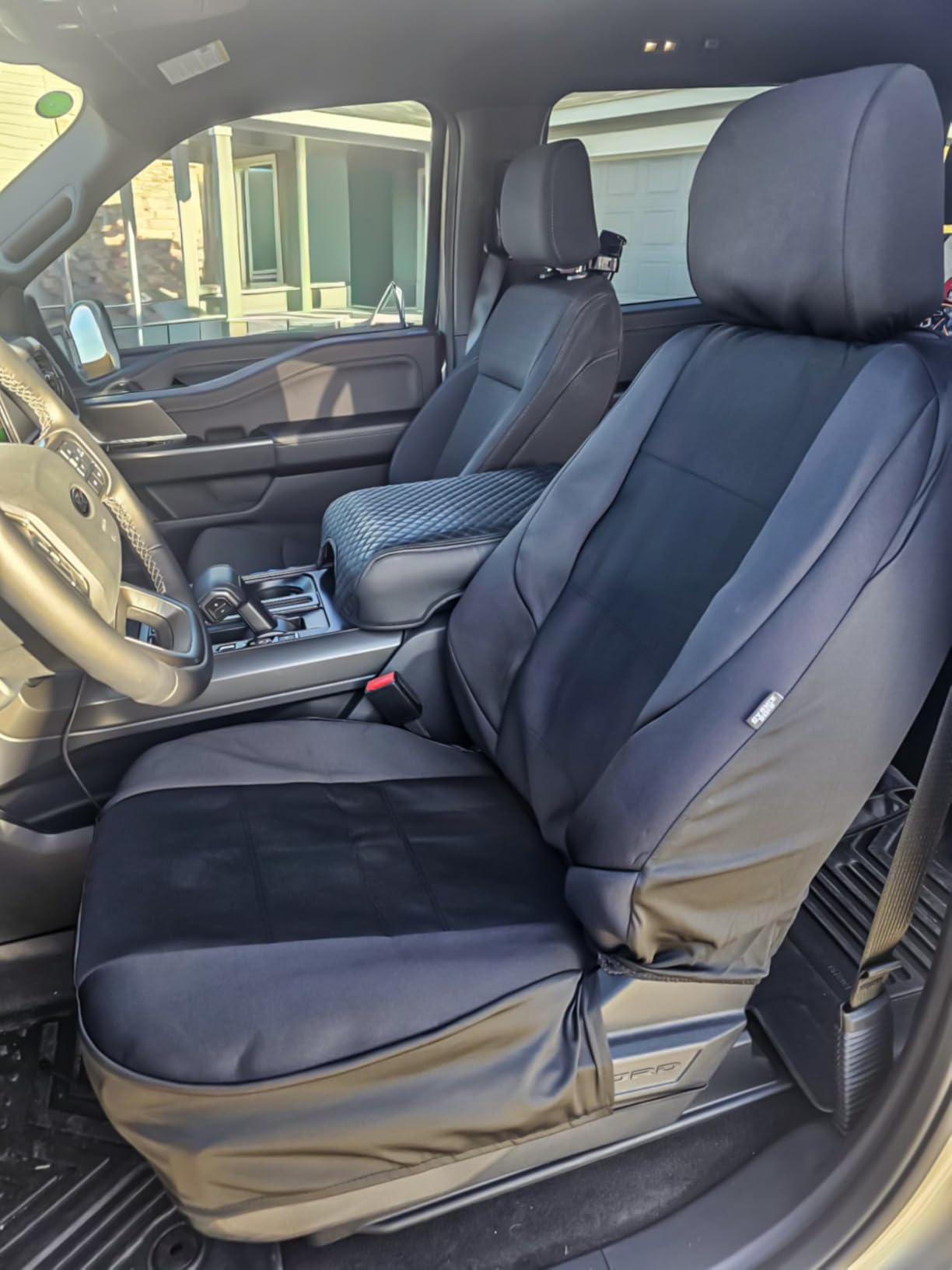 GIANT PANDA Waterproof Neoprene 2 Pack Front Car Seat Covers Custom Fit Ford F150 F250 F350 F450 Super Crew/Crew Cab Pickup Trucks customer photo 1