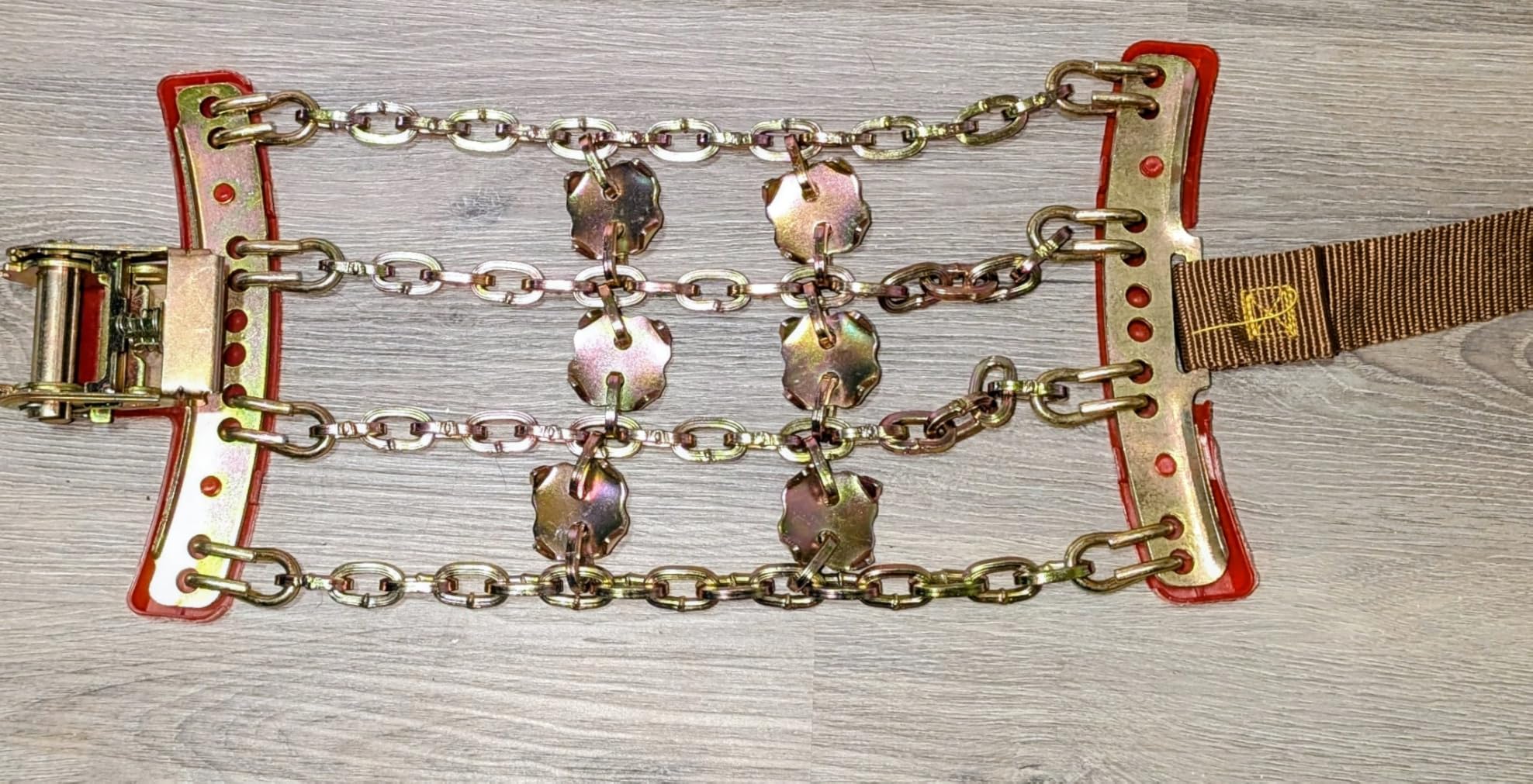 Snow Chains for Car SUV Pickup Trucks, Adjustable Portable Universal Emergency Anti Skid Snow Car Tire Chains for Tire Width 175-265, 6 Pack customer photo 2