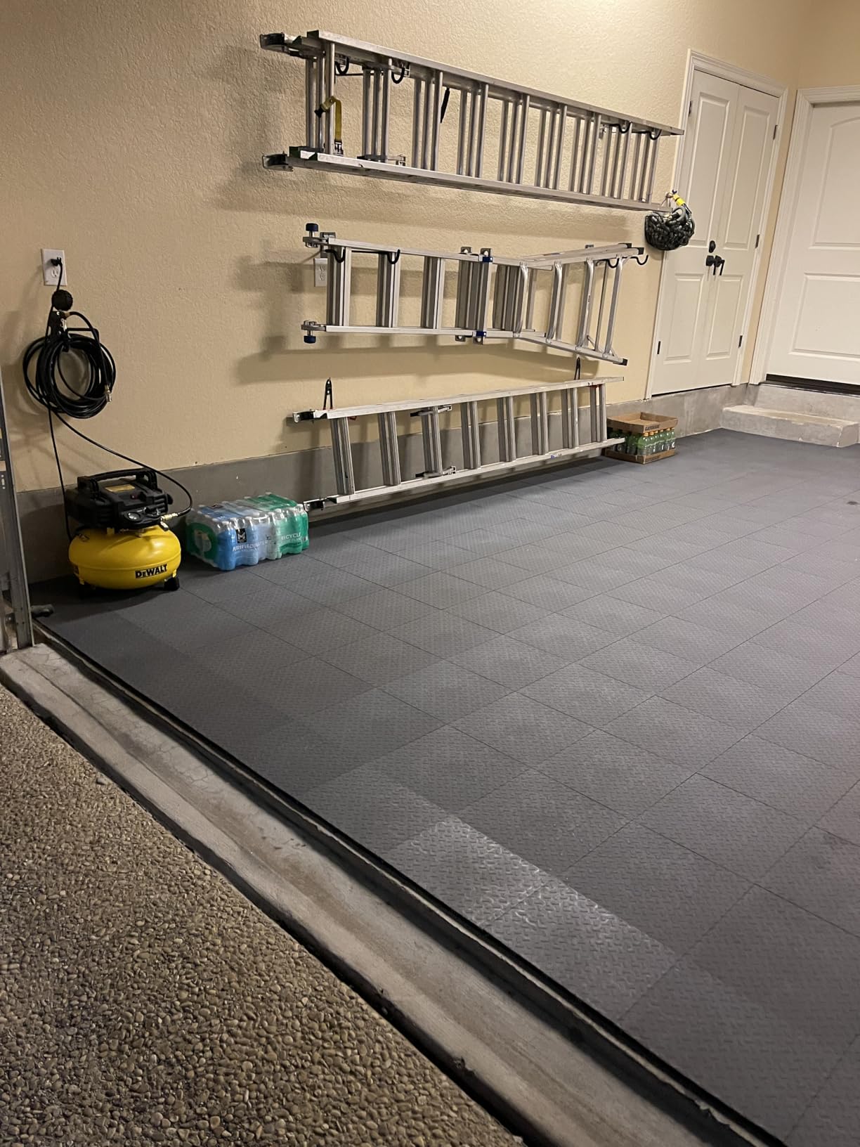 Garage Floor Tiles Interlocking 48 Pack, 40,000 LBS Load Capacity, Anti-slip Oil and Stain Resistant, Black, 12 inch x 12 inch customer photo 1