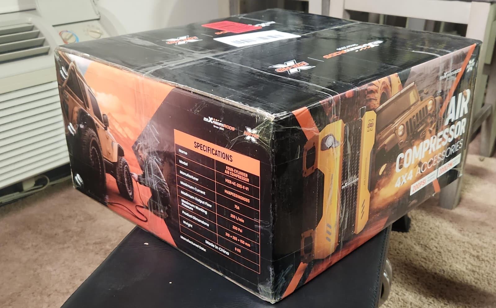 maXpeedingrods 12V 4-Cylinder On Board Air Compressor Kit 200 PSI, Heavy Duty Truck Tire Inflator Built-In 0.6L Air Tank, Dual Cooling Fans, Off-Road Air Compressor Kit for Truck, Jeep, Pickup, SUV customer photo 1