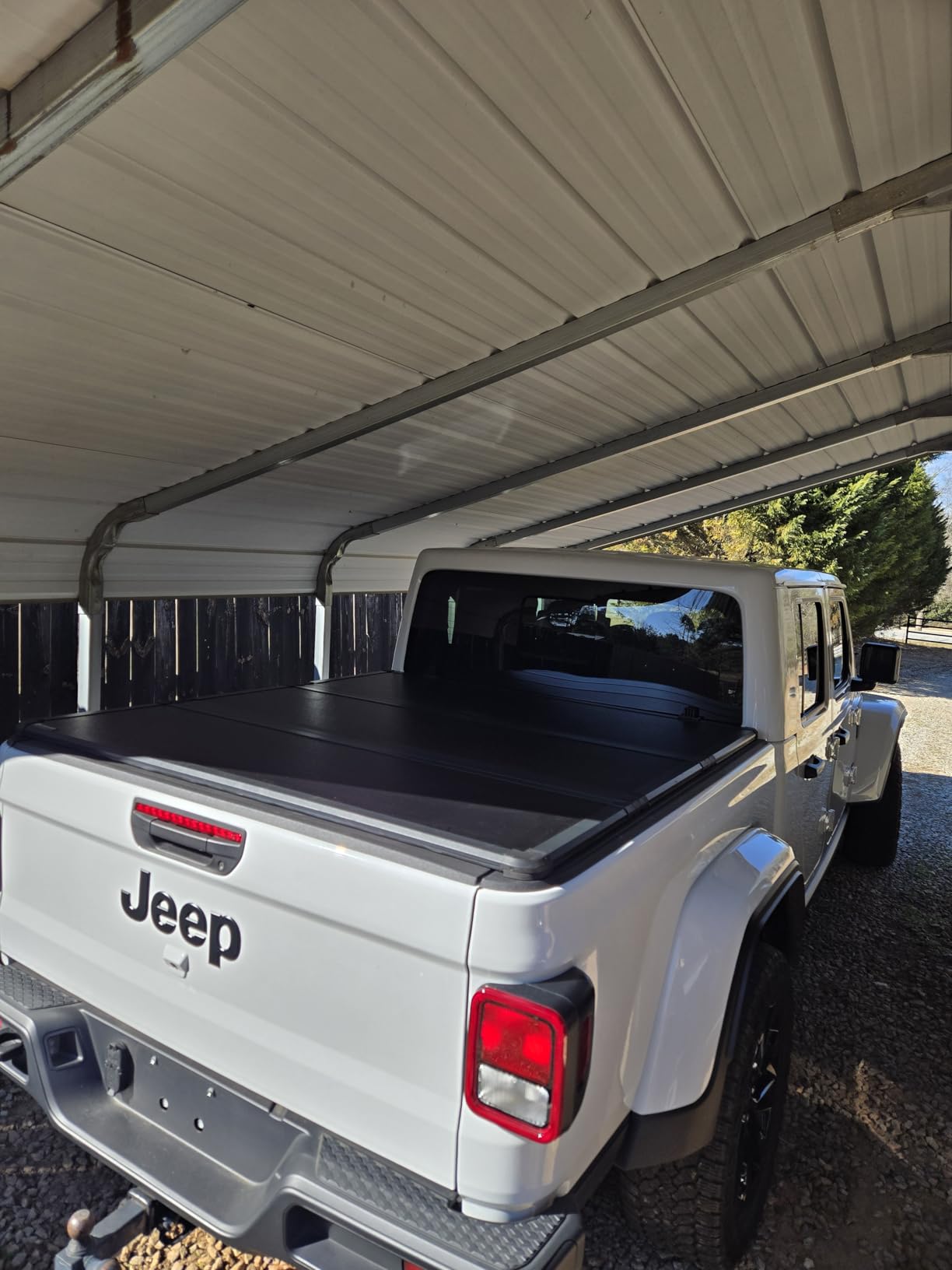 AUTOSAVER88 Low-Profile Hard Tri Fold Truck Bed Tonneau Cover Fit for Jeep Gladiator JT 2020 2021 2022 2023 2024 2025 2026 with 5ft Bed with Trail Rail System customer photo 1