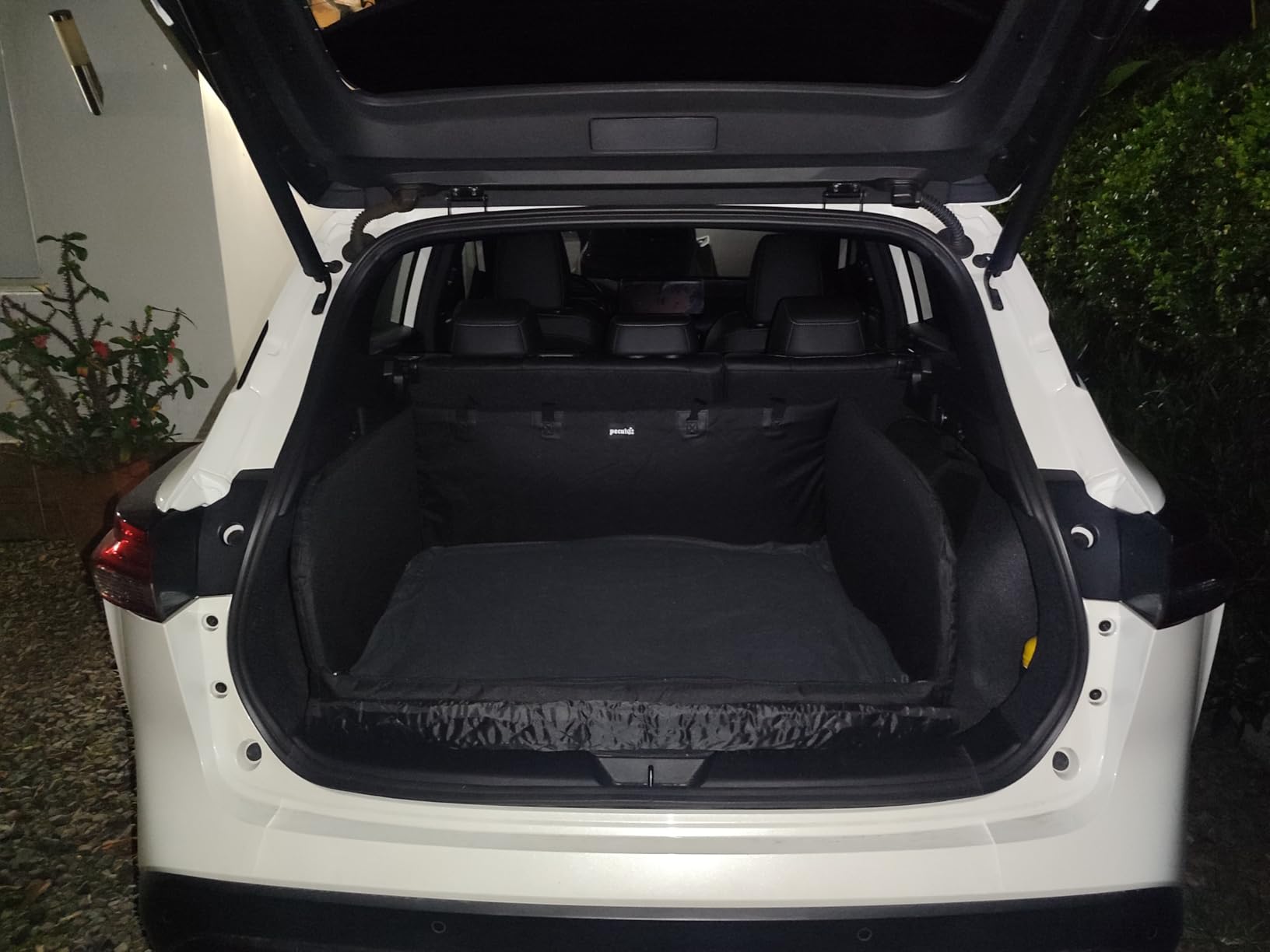 Pecute SUV Cargo Liner for Dogs, Water Resistan Pet Trunk Cover with Soft Cushion, Non-Slip Dog Back Seat Mat for SUVs Sedans with Bumper Flap Protector, Padded, Black customer photo 1