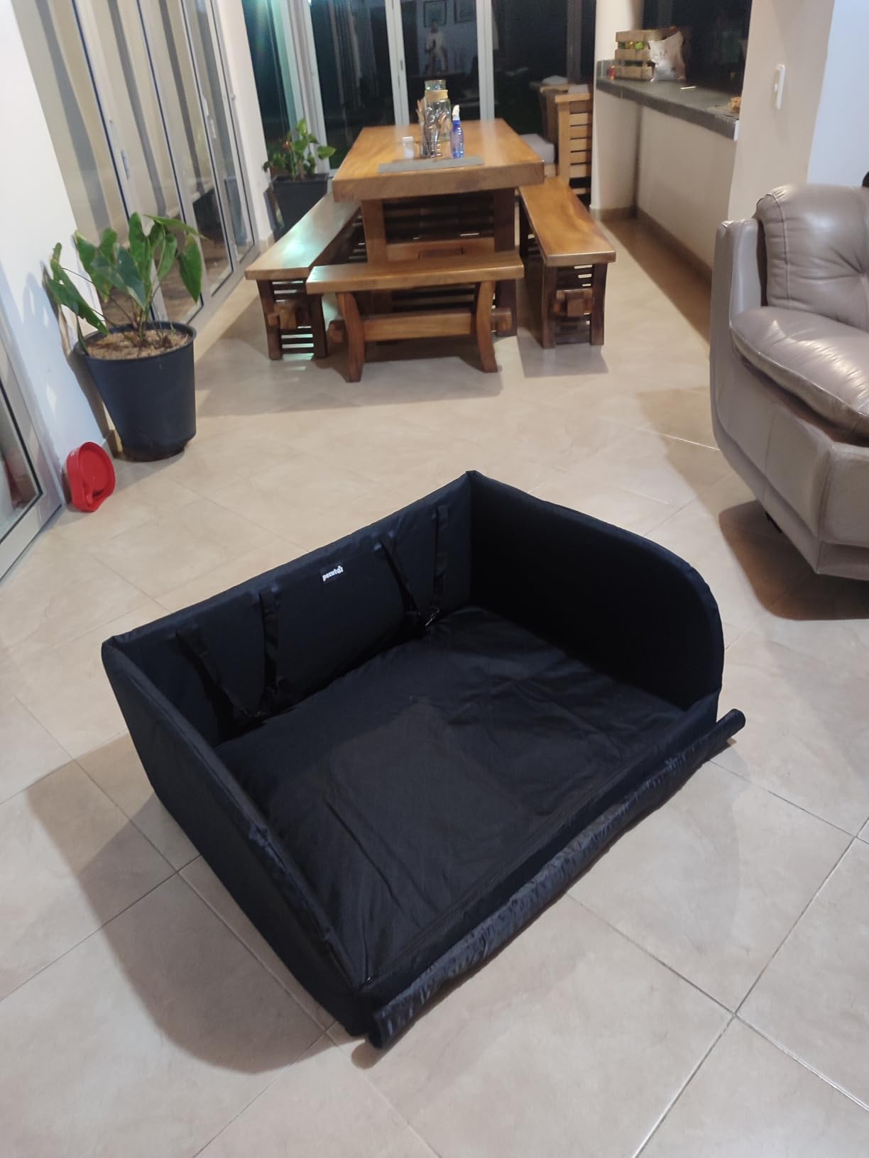 Pecute SUV Cargo Liner for Dogs, Water Resistan Pet Trunk Cover with Soft Cushion, Non-Slip Dog Back Seat Mat for SUVs Sedans with Bumper Flap Protector, Padded, Black customer photo 2