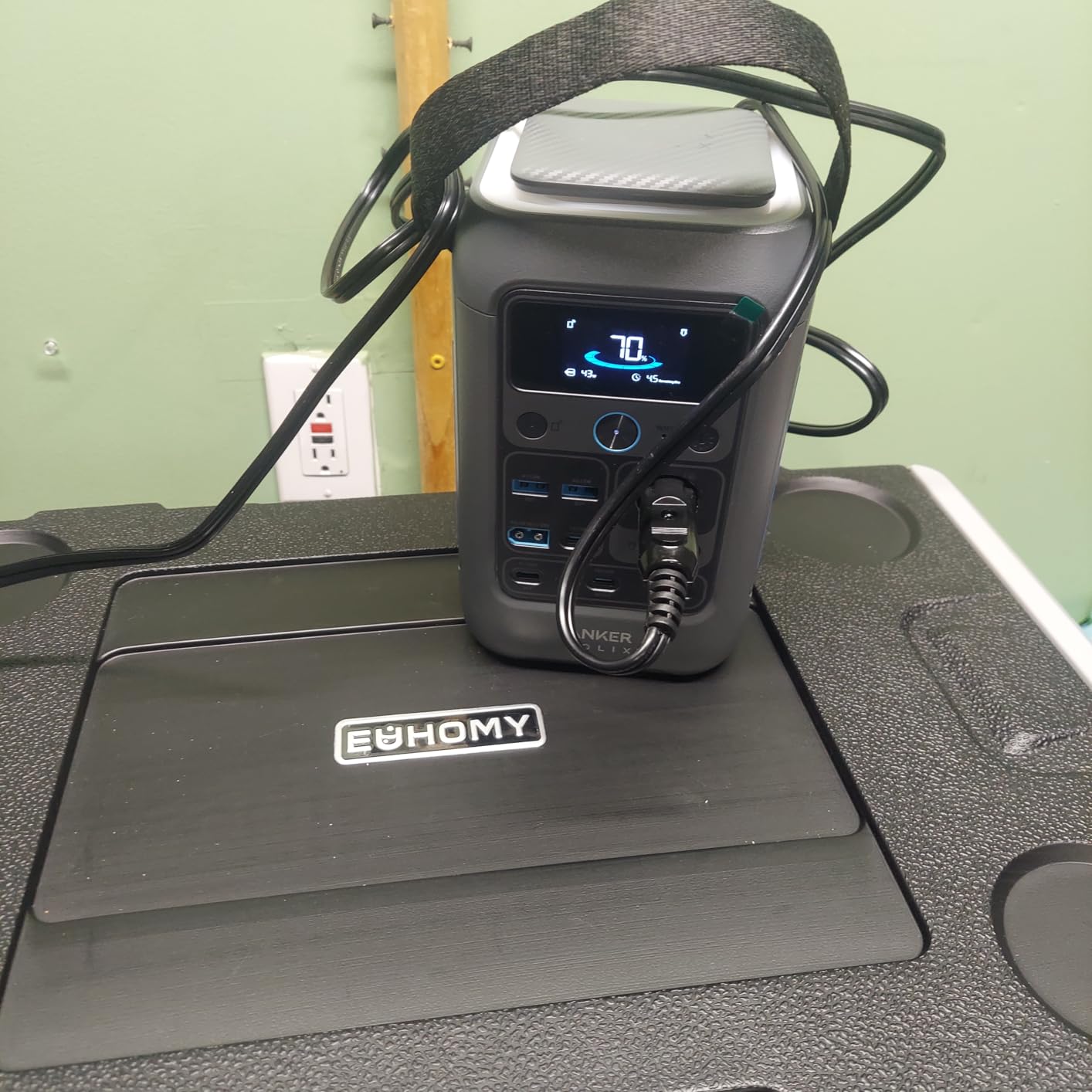 EUHOMY 12 Volt Refrigerator, 53QT(50L) Electric Cooler, Portable Freezer 12V/24V DC 100-240V AC, 12V Fridge -4℉~68℉, 12V Cooler with Wheels & 2 Baskets for Travel,Camping,Truck,Boat customer photo 2