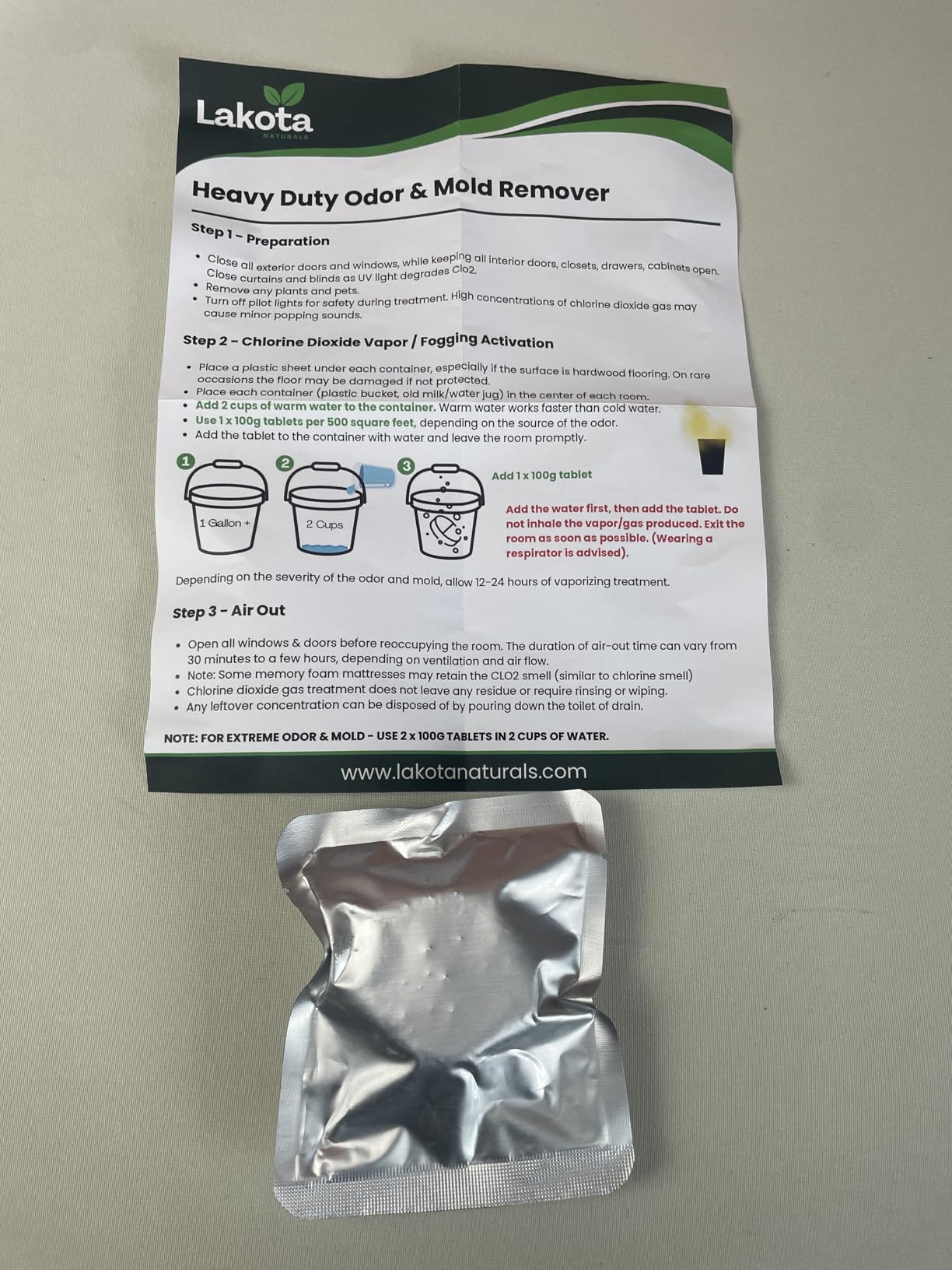 Chlorine Dioxide Heavy-Duty Fogger Deodorizing Kit, Professional Strength Odor Remover For Car, Home, RV, Room, Garage customer photo 2