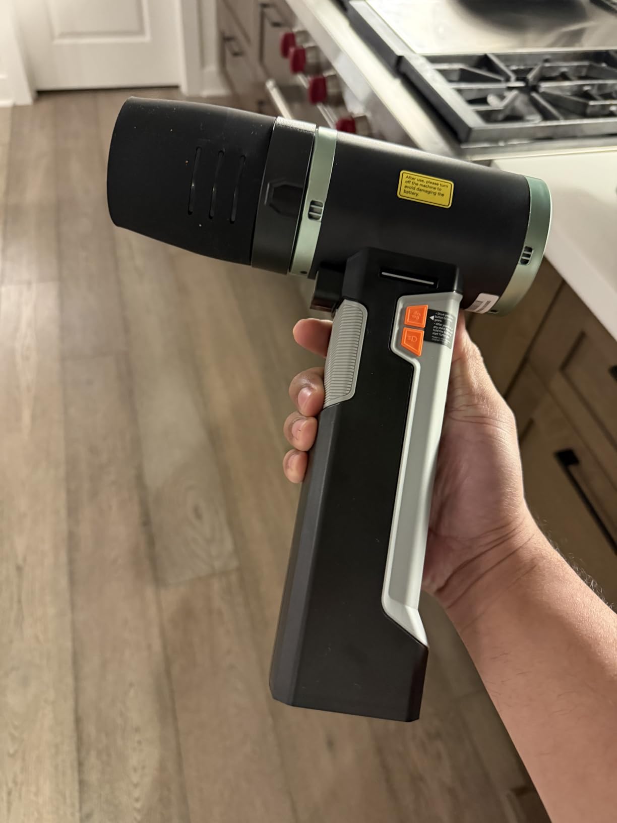 Oley Cordless Car Dryer Air Blower, 1.6KG Turbo Thrust, 4-Speed Rechargeable Electric Leaf Blower with LED Light, 4000mAh Battery, 64mm Turbo Fan & 3 Nozzles for Car Drying, Leaves & Snow (Onyx Black) customer photo 1