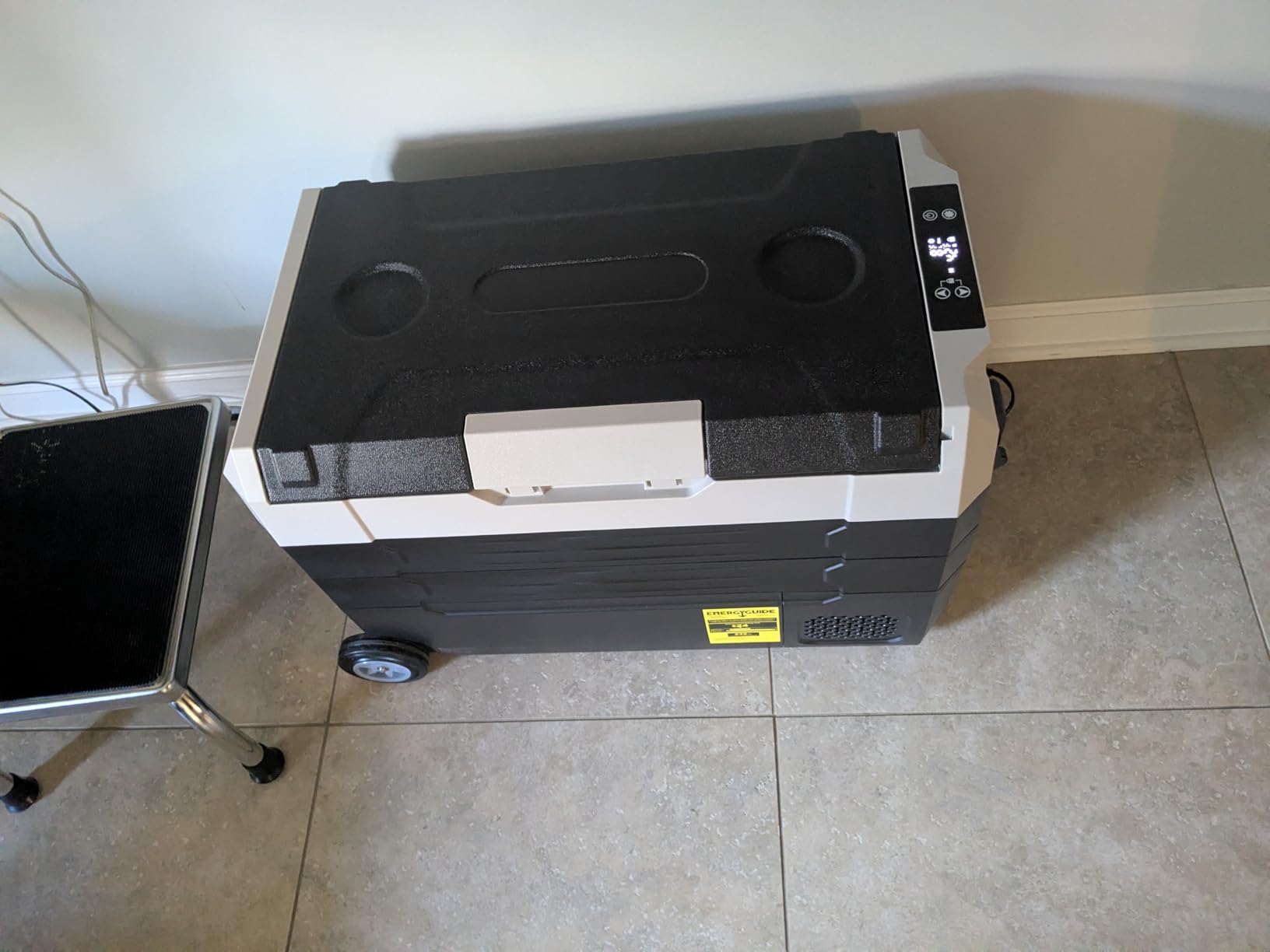 OLIXIS Portable Car Refrigerator, 42QT Dual-Zone Electric Cooler for Vehicles with Wheels & Cutting Board, -4F-68F Freezer Smart Control via Bluetooth, Battery Protection, 12/24V DC & 100-240V AC customer photo 1