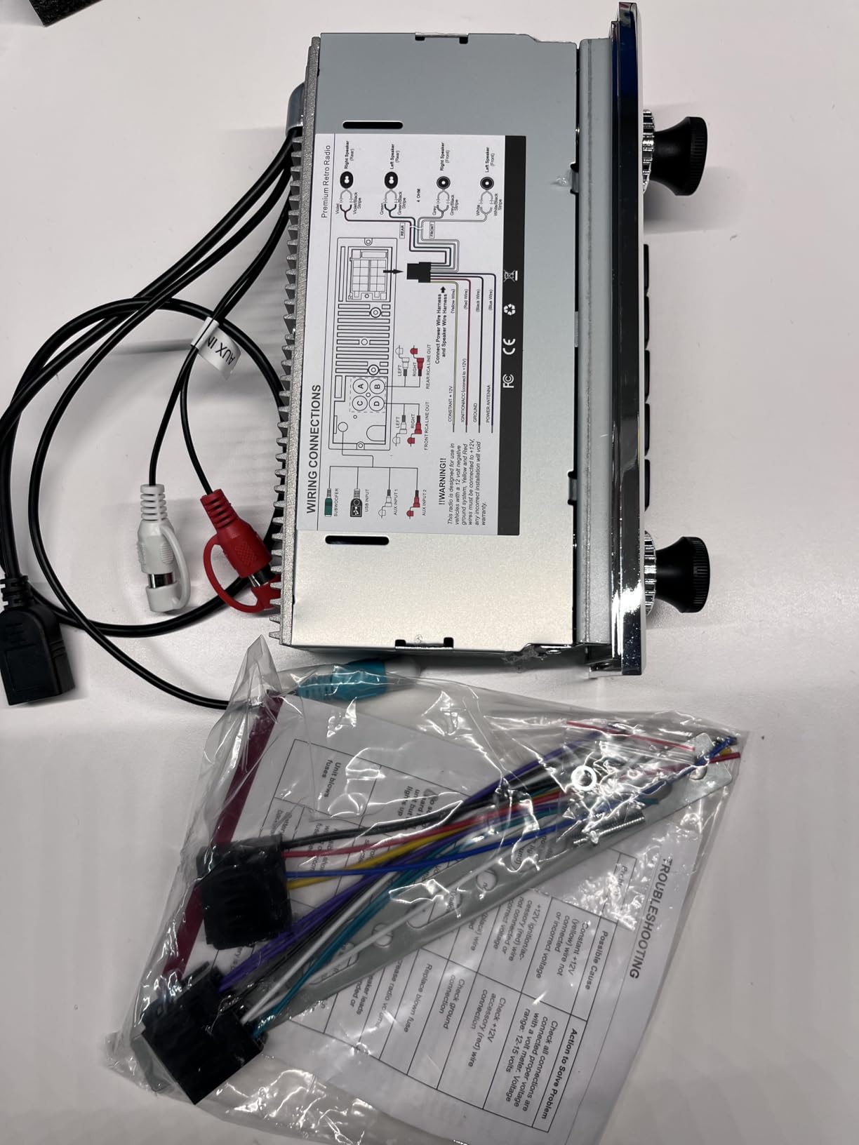 Retro Car Radio Receiver with Bluetooth: Single Din Vintage Stereo for Classic Vehicles - AM FM USB AUX Preset EQ Subwoofer Output customer photo 1