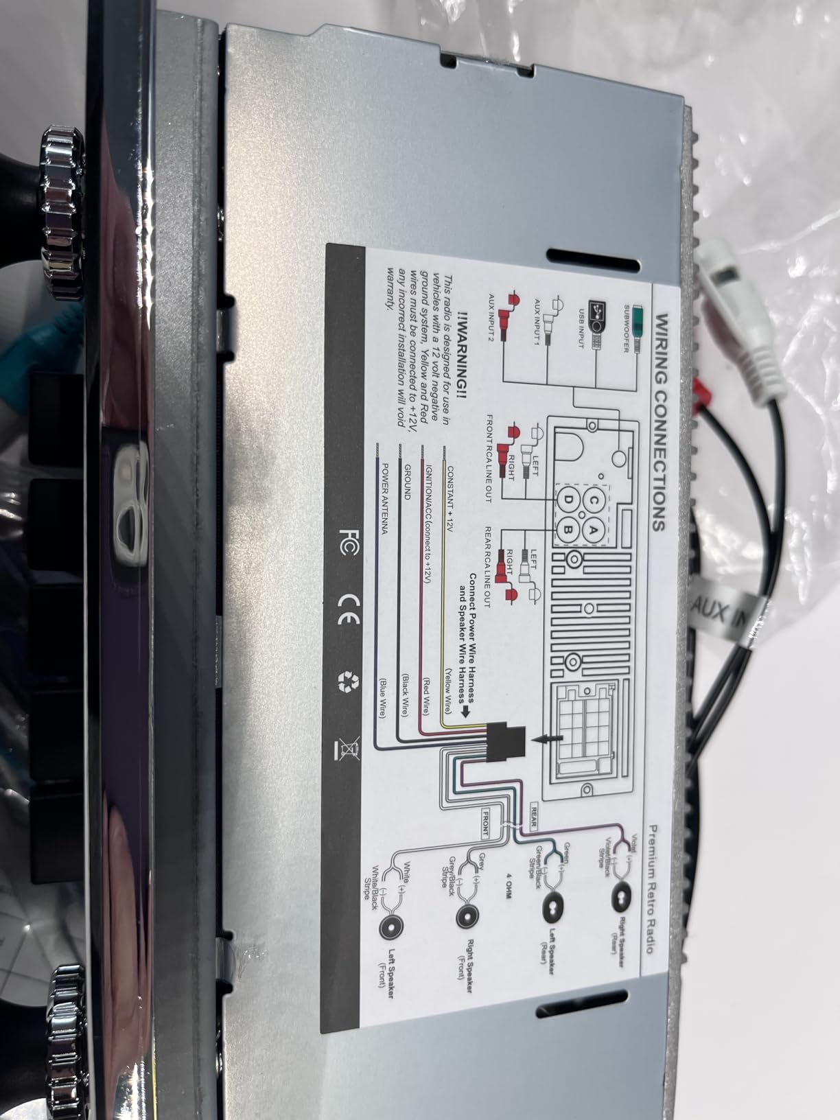 Retro Car Radio Receiver with Bluetooth: Single Din Vintage Stereo for Classic Vehicles - AM FM USB AUX Preset EQ Subwoofer Output customer photo 2